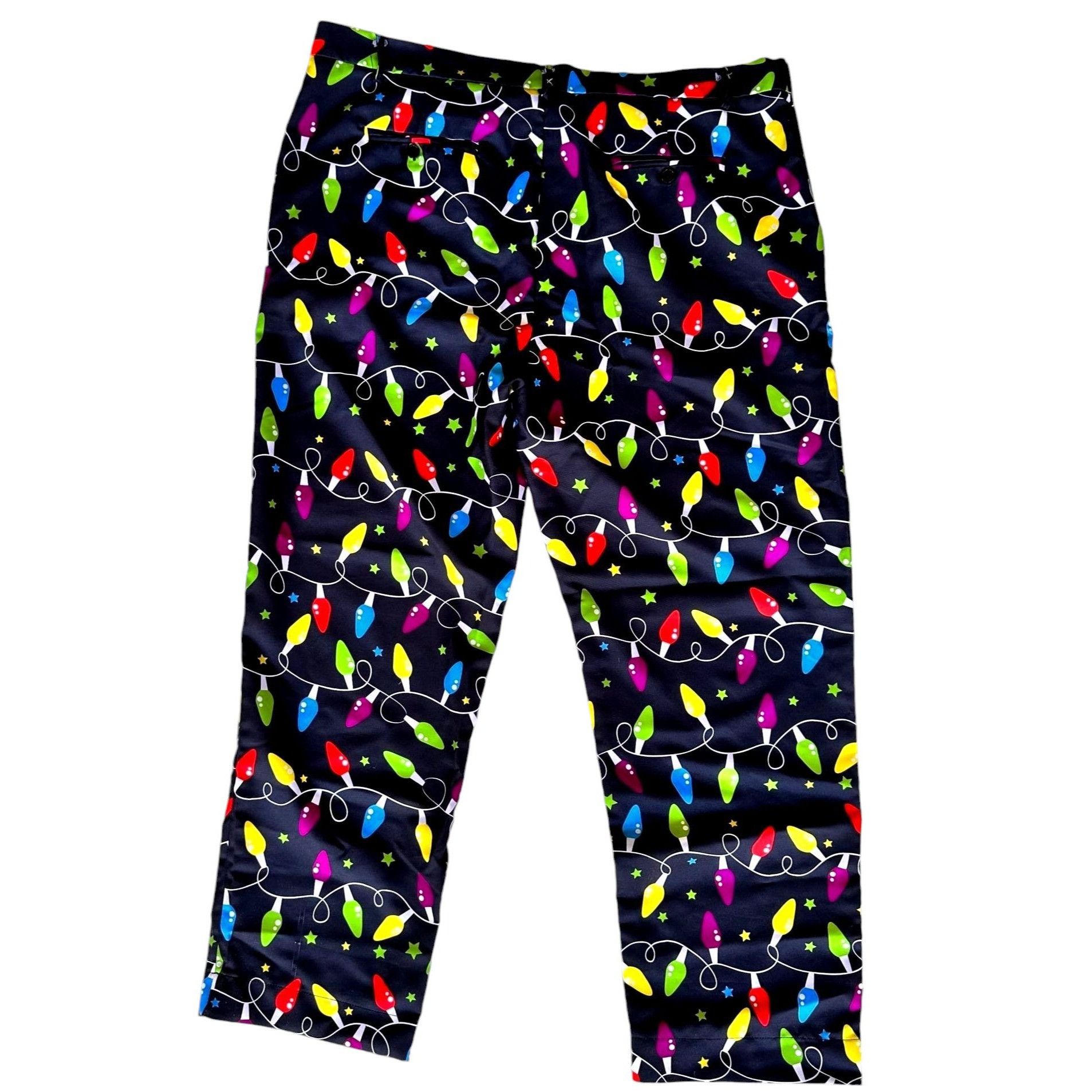 Other You Look Ugly Today Christmas Lights Pants XXL Black Holiday Size US 44 / EU 60 - 3 Thumbnail