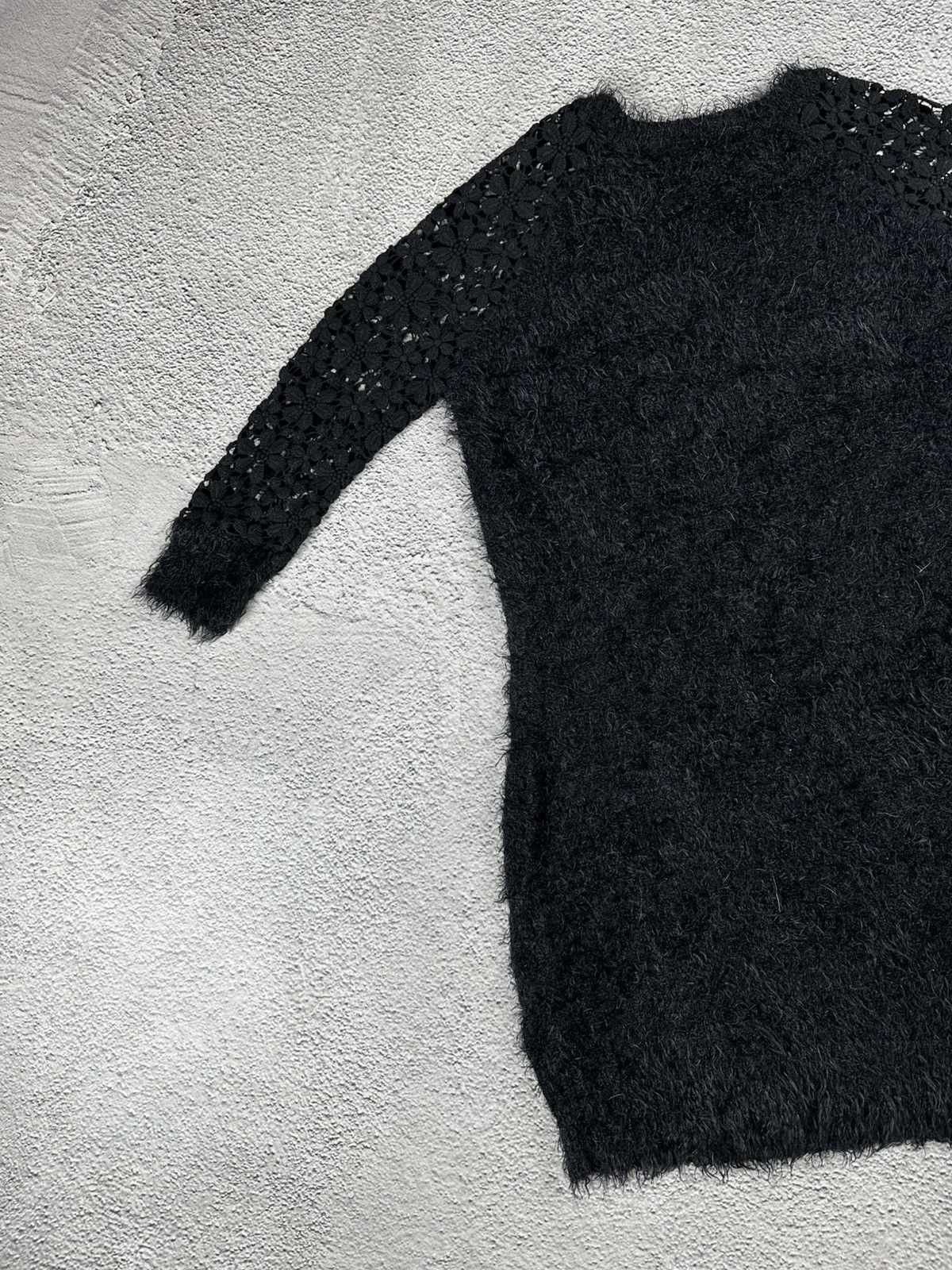 Just Cavalli Just Cavalli Black Fuzzy Knit Mini Dress Size S Size S / US 4 / IT 40 - 7 Thumbnail