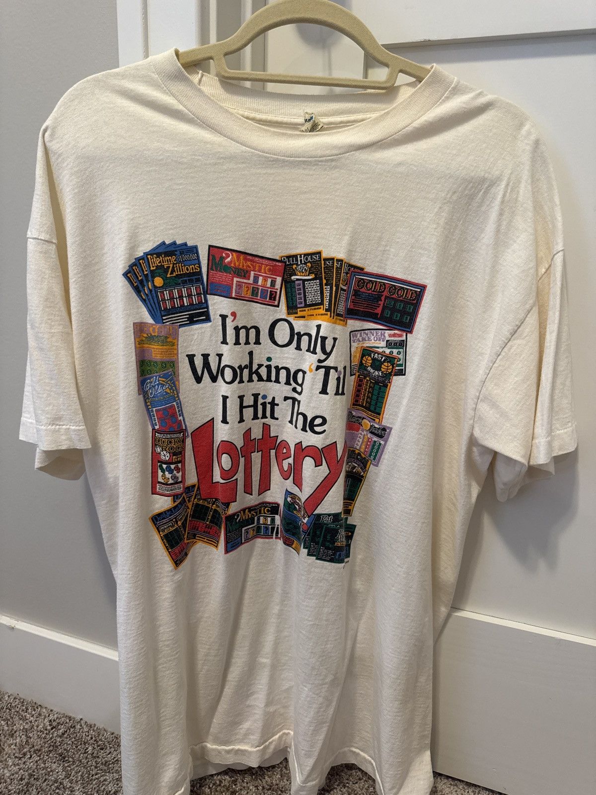 Vintage Vintage Lottery Graphic T-Shirt Size US XL / EU 56 / 4 - 1 Thumbnail