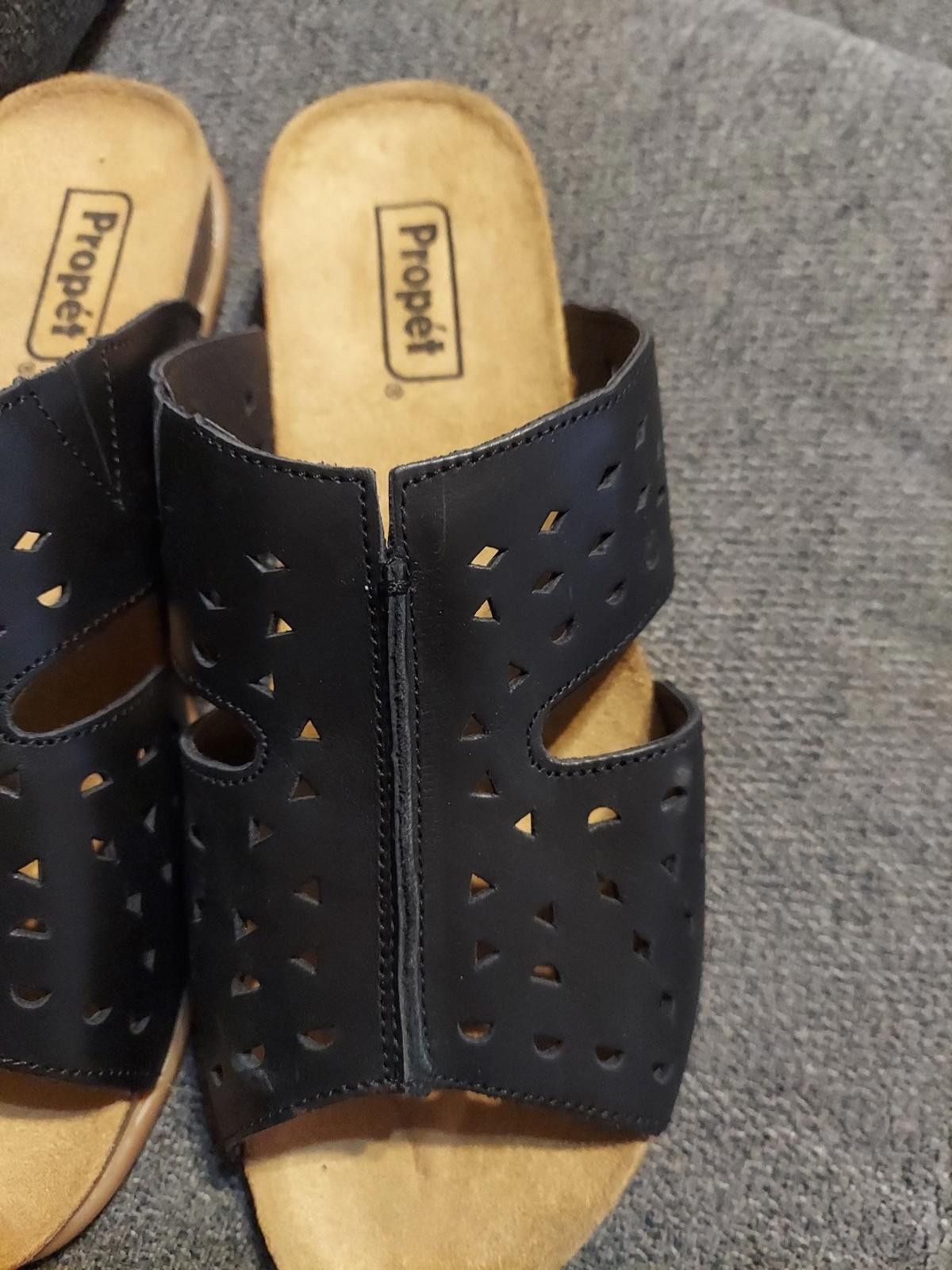 Other Propet Fionna Women’s Black Leather Sandals Size 10 W Size US 10 / IT 40 - 3 Thumbnail