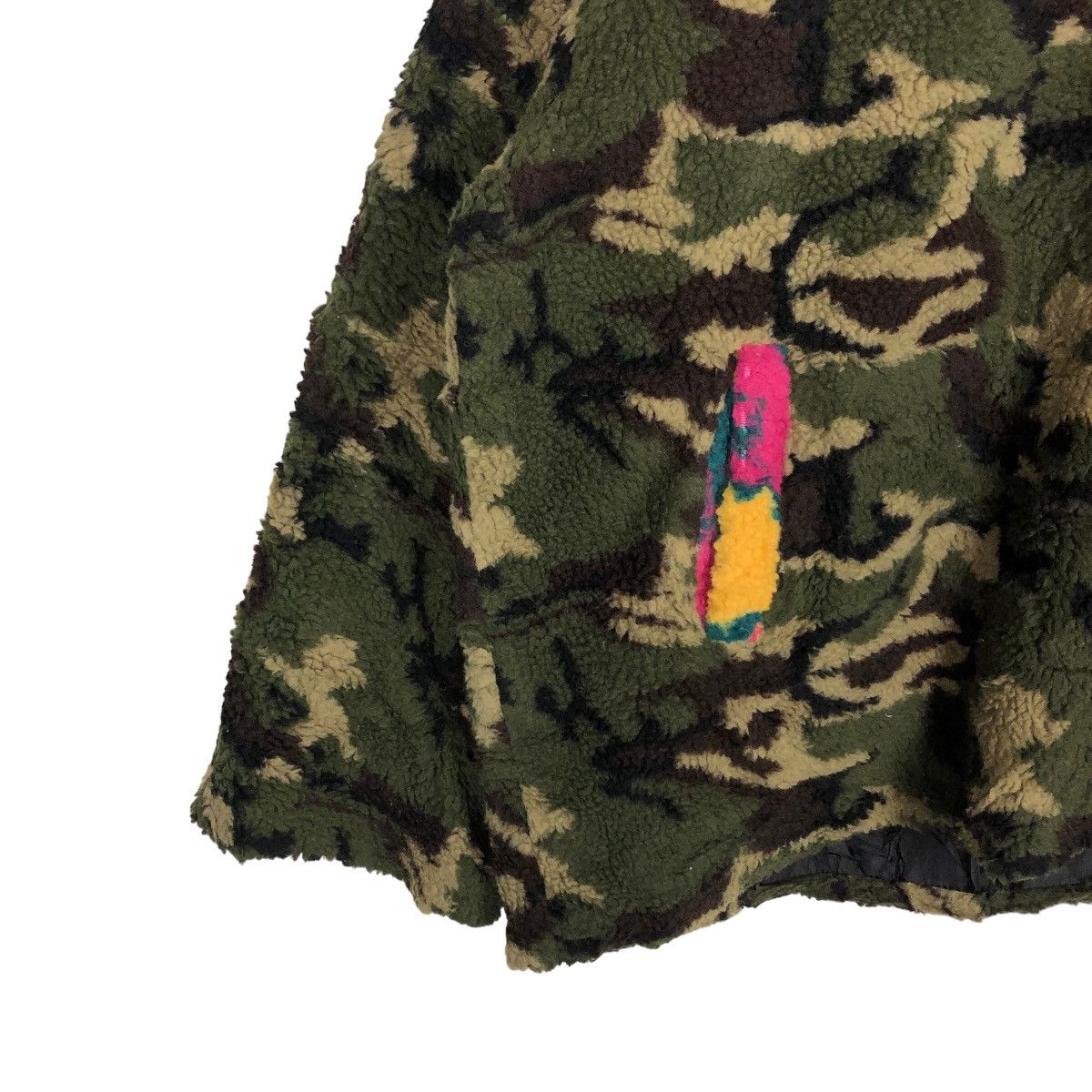 Japanese Brand VINTAGE CAMO FLEECE JACKET RARE COLOUR DISINTEGRATION JAPAN Size US XL / EU 56 / 4 - 3 Thumbnail