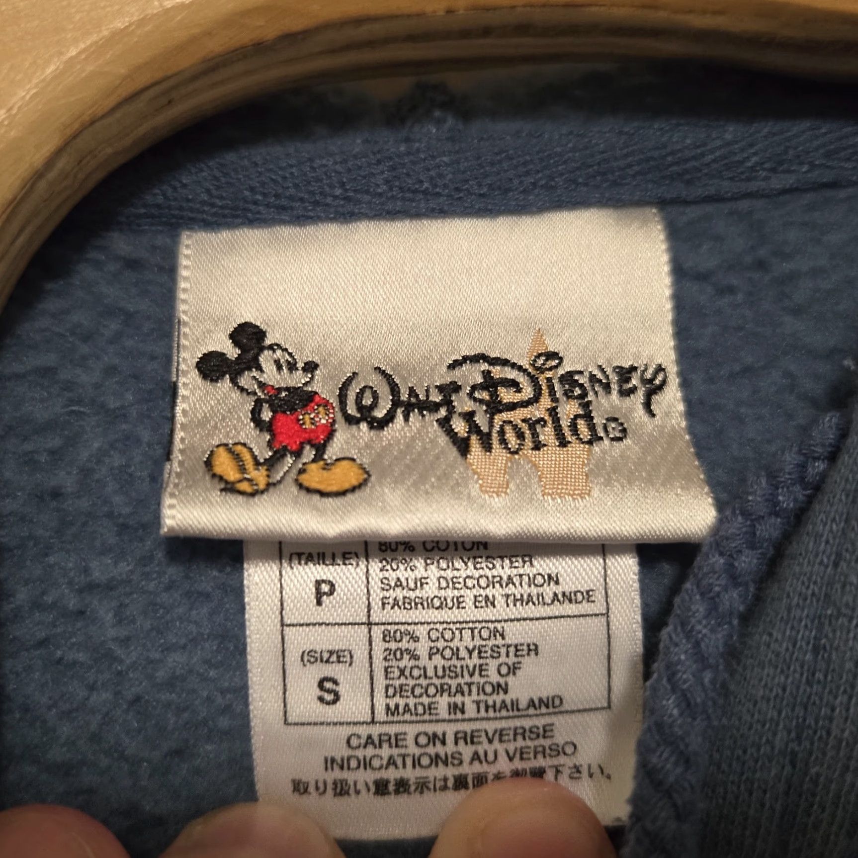 Disney VINTAGE Grumpy Walt Disney World Hoodie Men S Blue Embroidered Disneybound Pullover Sports Retro 90s Dirty? Size US S / EU 44-46 / 1 - 5 Thumbnail