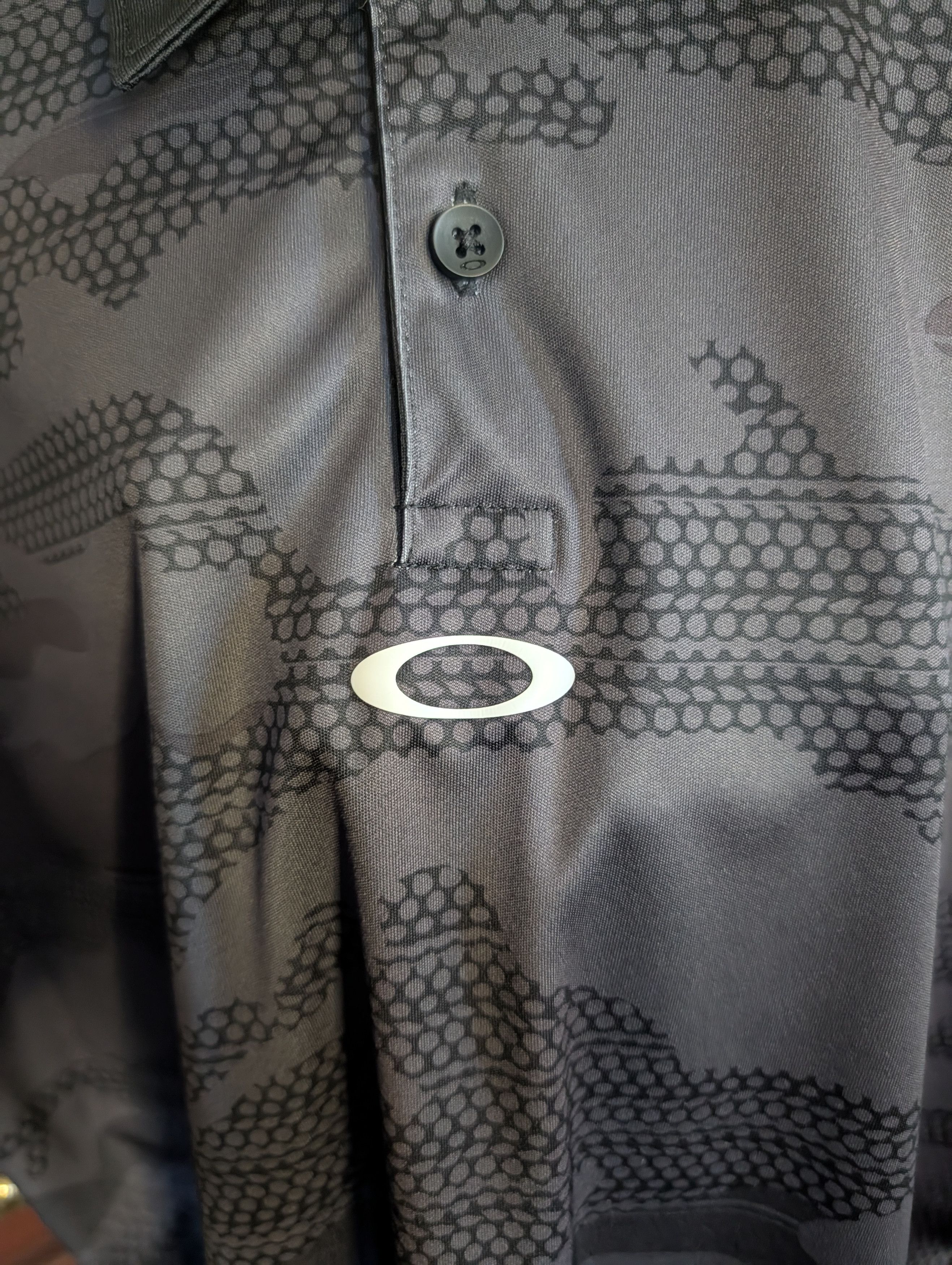 Oakley Black/gray Camo O logo print Eyewear polo shirt S Size US S / EU 44-46 / 1 - 3 Thumbnail