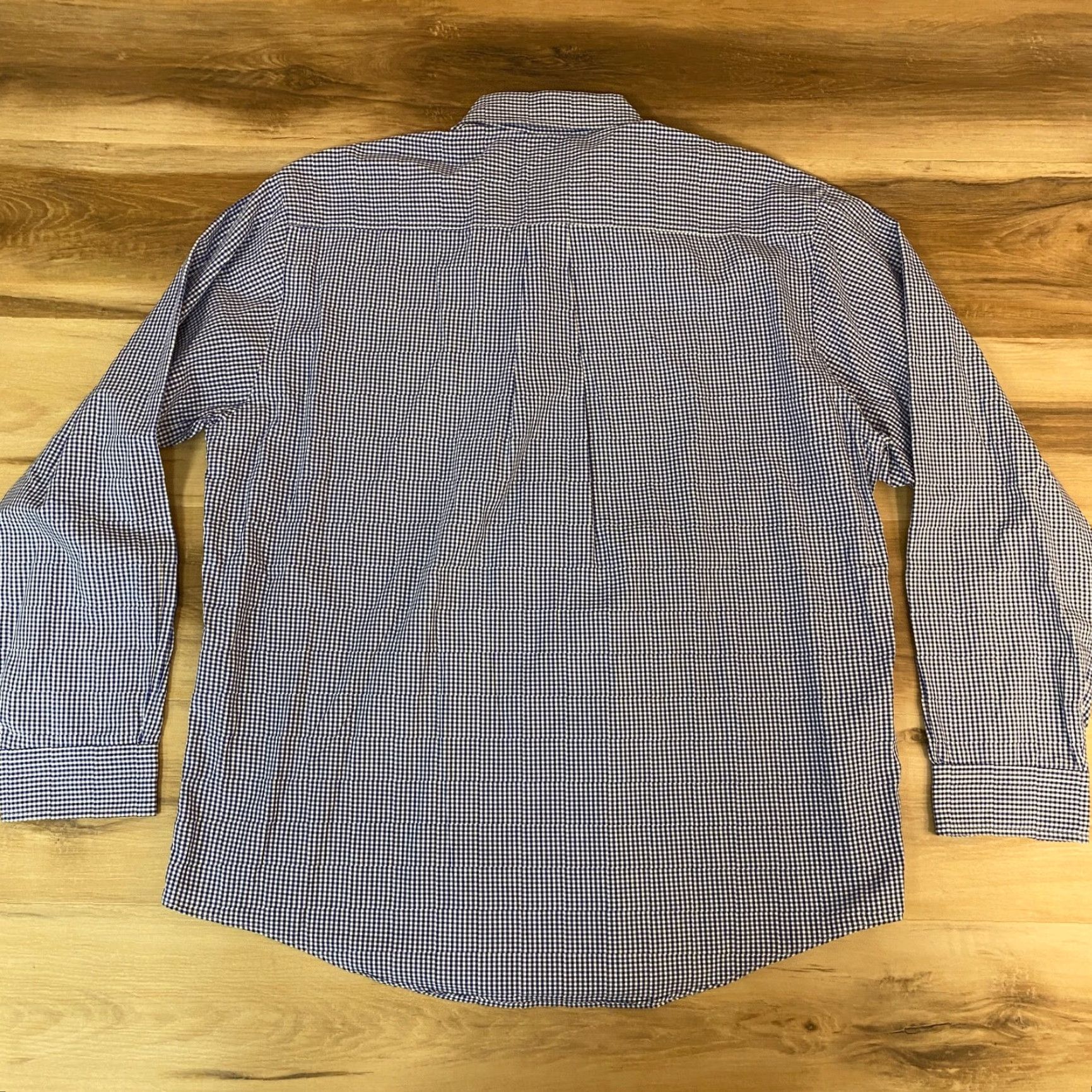 Brooks Brothers VINTAGE Brooks Brothers Makers Shirt 16.5 Blue Plaid Relaxed USA Button-Down Mens Shirt Size US XL / EU 56 / 4 - 8 Thumbnail