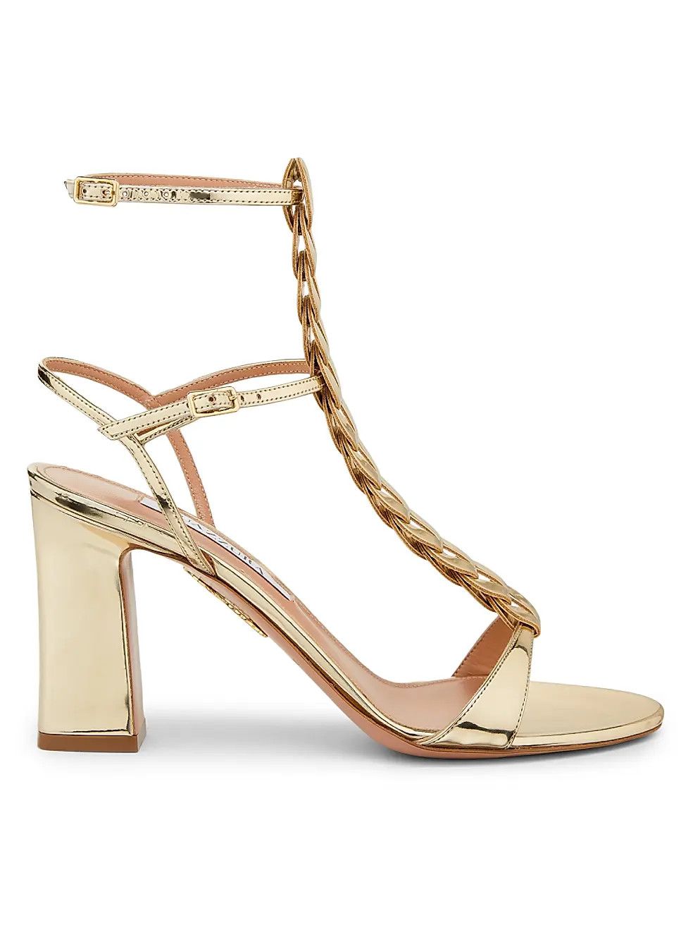 os11x1225 Destiny 85MM Metallic Leather Gladiator Sandals