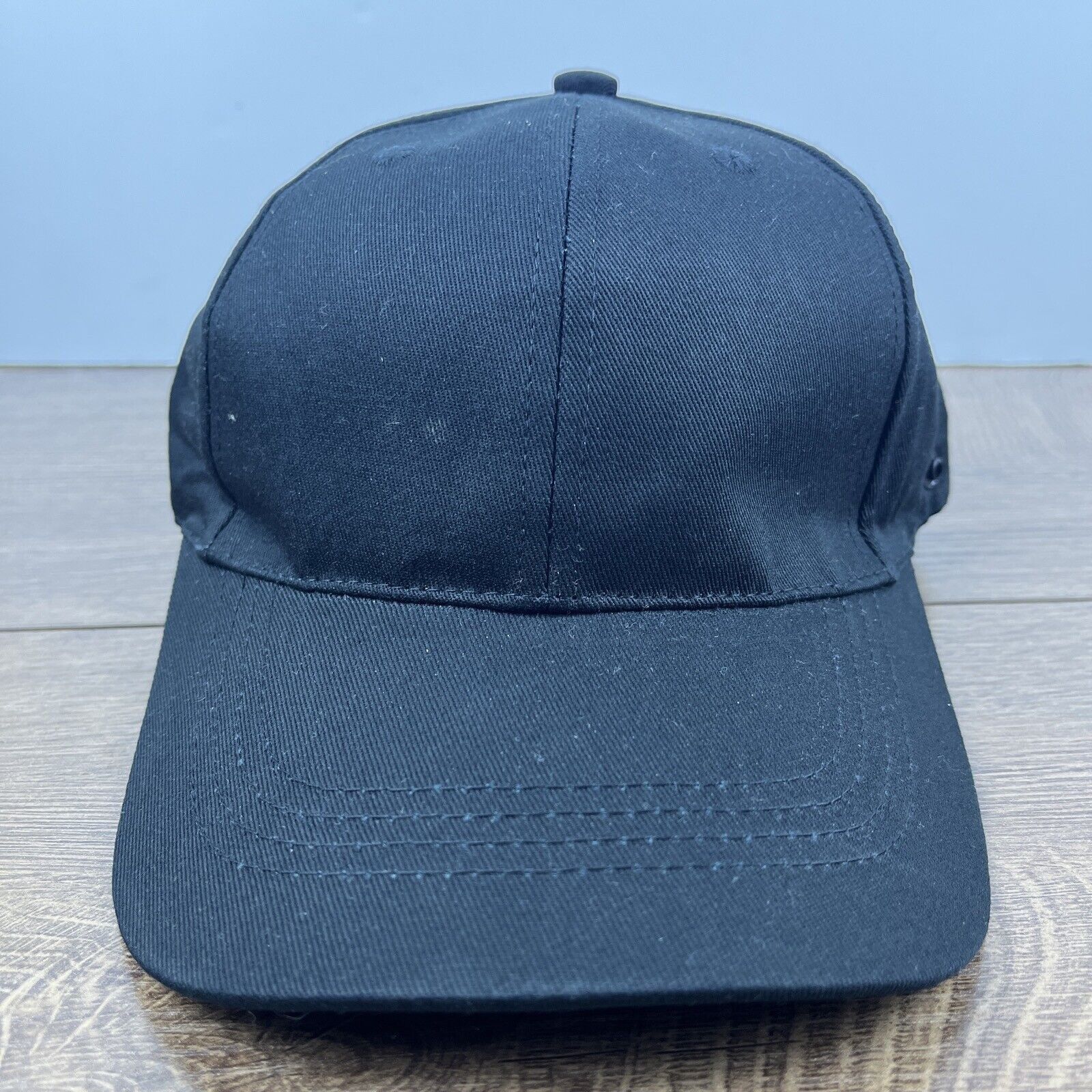 Other Plain Black Baseball Hat Blank Black Hat Adjustable Adult Si Size ONE SIZE - 1 Thumbnail