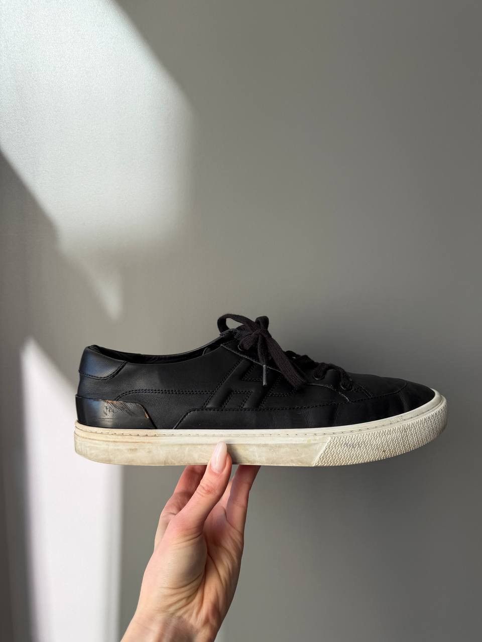 Hermes HERMES ATHLETIC LOW SNEAKERS SHOES IN BLACK SIZE 43.5 Size US 10.5 / EU 43-44 - 2 Thumbnail