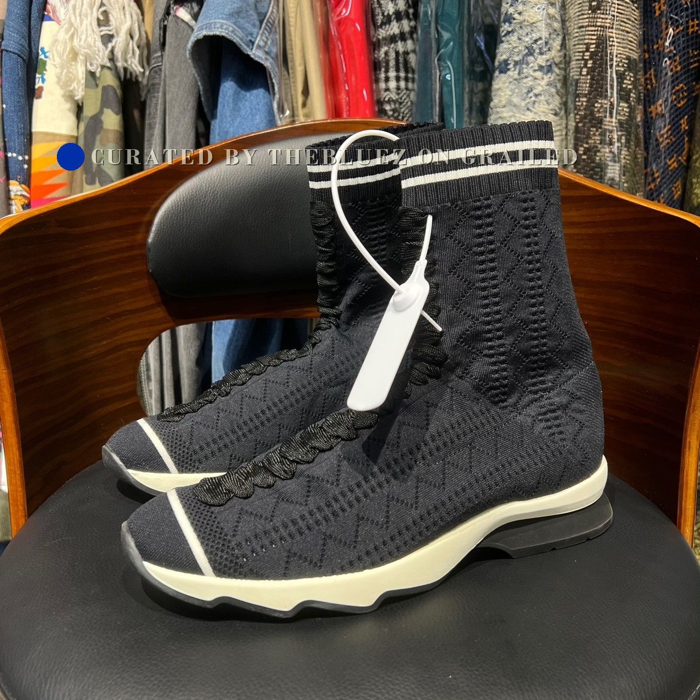Fendi Fendi Track Fabric High-Top Sneakers Size US 8 / IT 38 - 1 Thumbnail