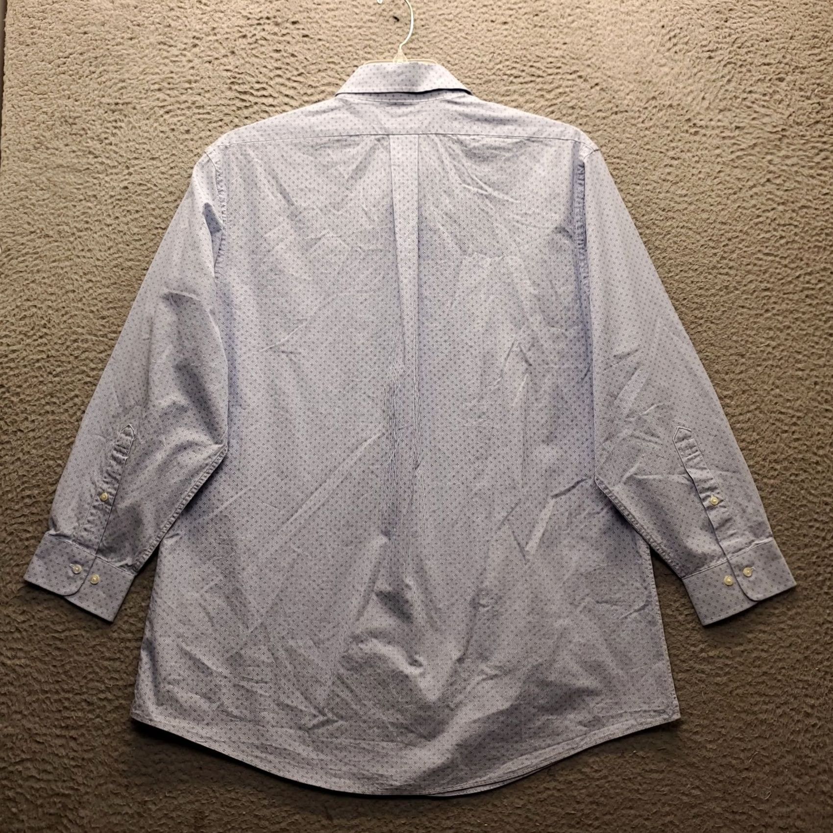 Brooks Brothers Brooks Brothers Dress Shirt Mens 17 Multi Geometric Formal Collar Button Down EUC Size 46R - 2 Thumbnail