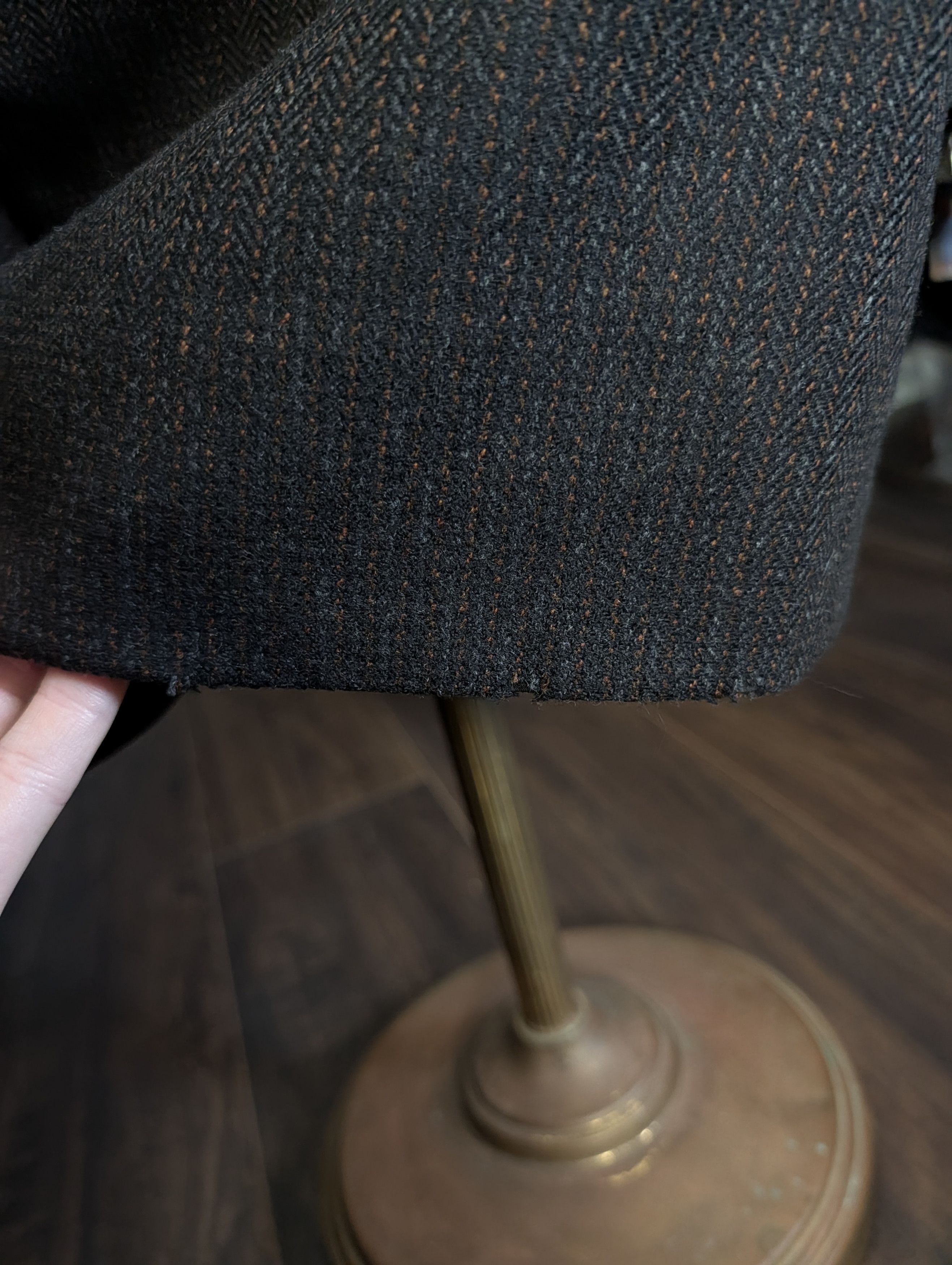 Brioni Wool & cashmere brown herringbone knit sport coat Size 46R - 17 Thumbnail