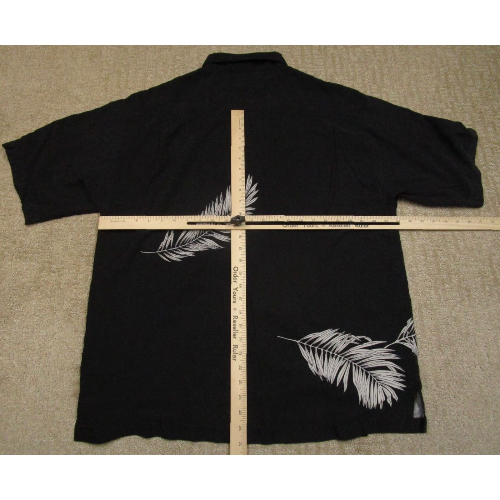 Tommy Bahama VINTAGE Tommy Bahama Shirt Men XL Black Silk Palm Leaves Loop Collar Button Up Hawaiian Size US XL / EU 56 / 4 - 4 Thumbnail