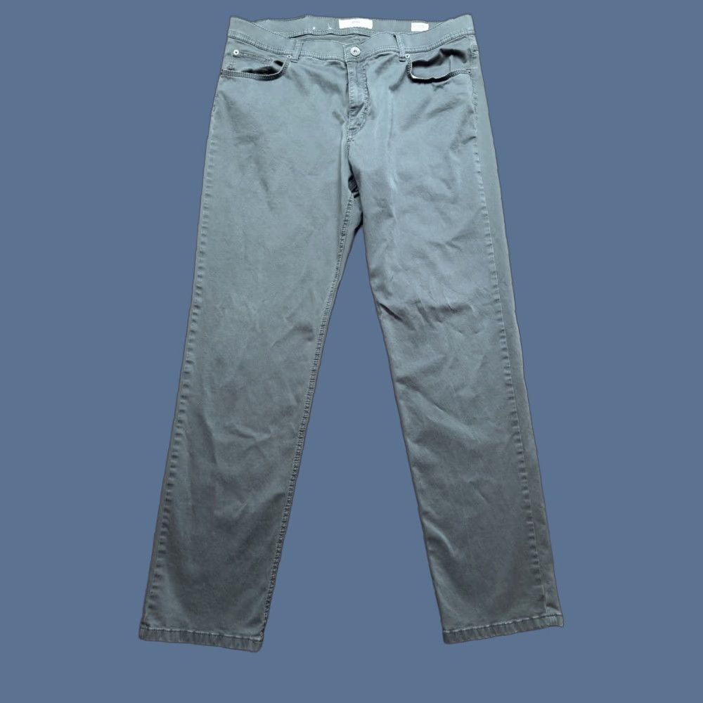 BRAX Brax Feel Good Cooper Fancy Straight Chino Stretch Pants Mens 40X34 Green Vintage No Size US 40 / EU 56 - 1 Thumbnail