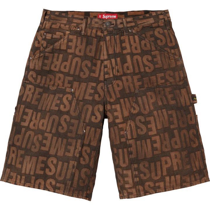 パンツ Supreme Jacquard Denim Painter Short Supreme SUPREME Warp Jacquard denim painter shorts | Grailed