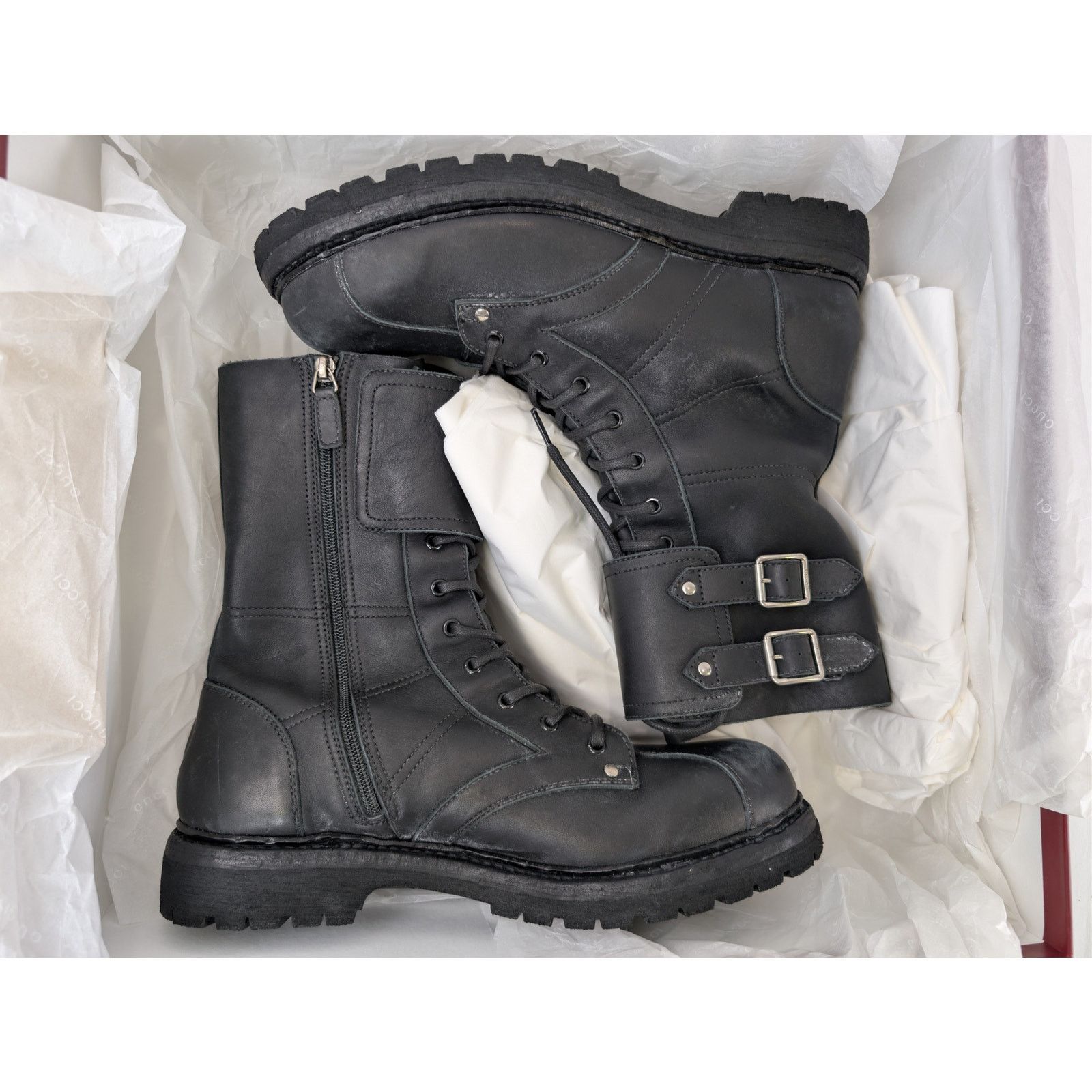 Gucci o1rshd1 Watch Calf Boots in Black Size US 12.5 / EU 45-46 - 19 Thumbnail