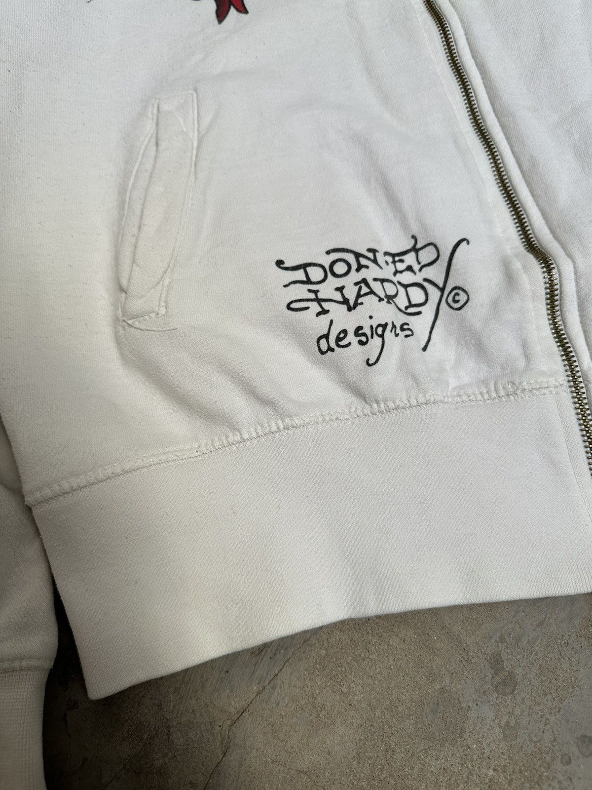 Christian Audigier × Ed Hardy × Vintage Vintage Y2k Skull Ed Hardy Zip Sweatshirt Jacket 00's Size US XL / EU 56 / 4 - 9 Thumbnail