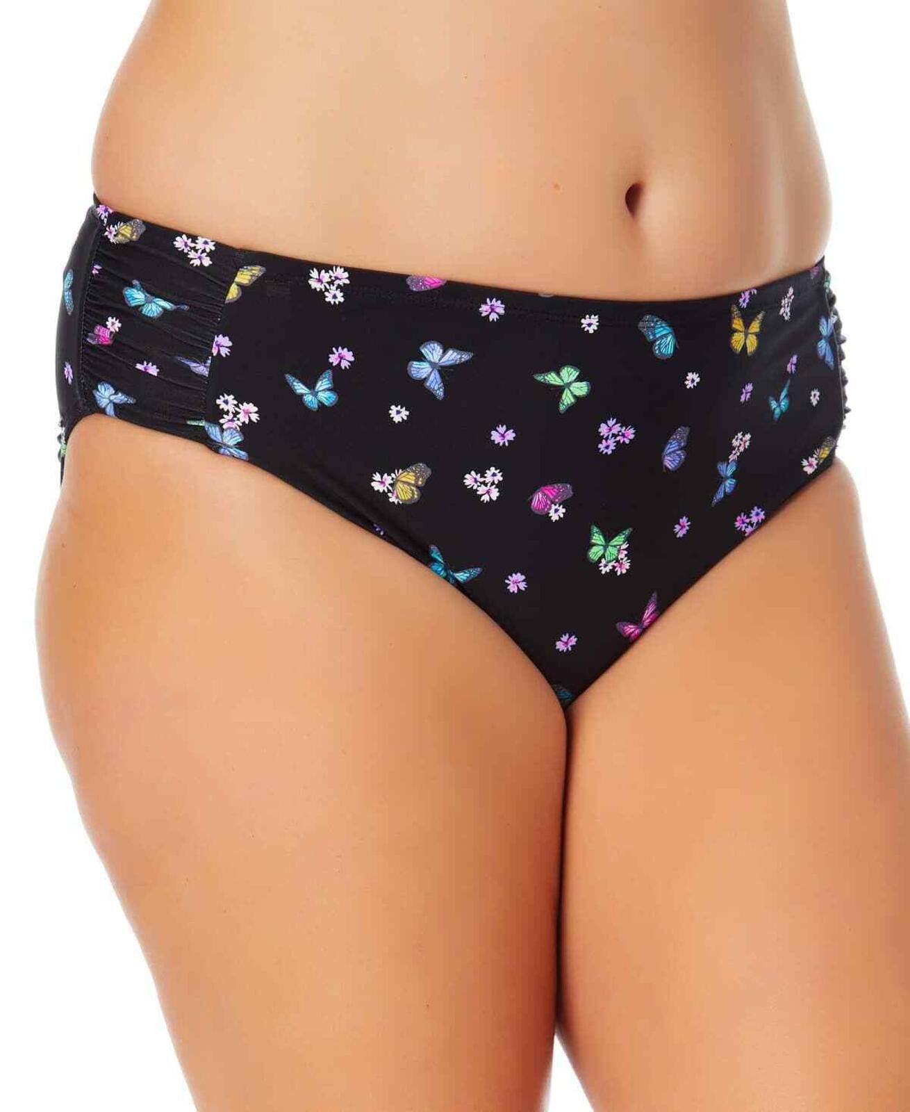 Other California Waves Plus Size Butterfly-Print Bikini Bottoms Size ONE SIZE - 3 Thumbnail