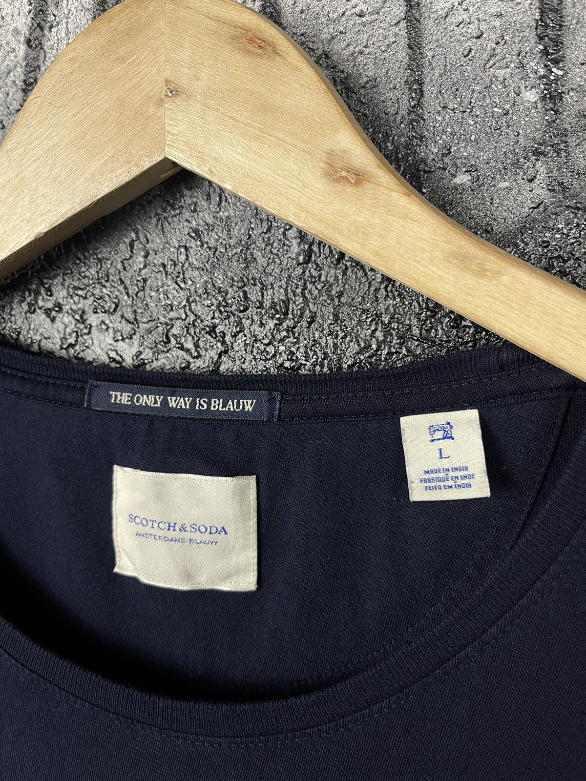 Scotch & Soda Scotch&Soda Amsterdams Blauw Cotton Crew Neck T-Shirt Men’s Size Large Size US L / EU 52-54 / 3 - 12 Thumbnail