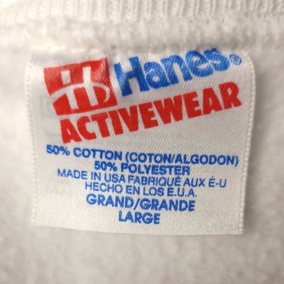 Hanes VINTAGE Hanes Sweatshirt Mens 90s Turkey Trot Fun Run Crew Neck Pullover Size M White Made In USA Size US M / EU 48-50 / 2 - 7 Thumbnail