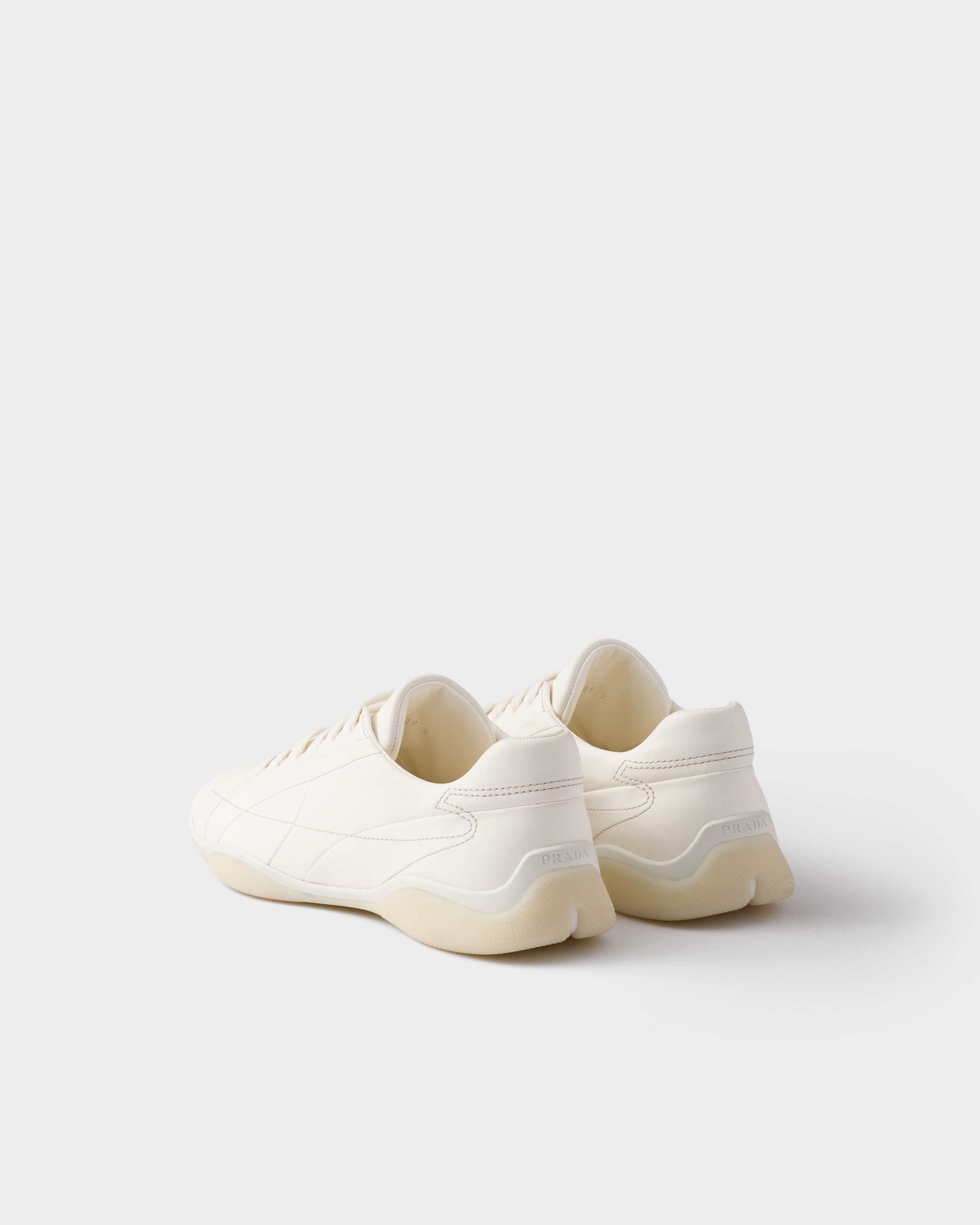 Prada o1bcso1str1025 Nappa Leather Sneakers in Ivory Size US 8 / EU 41 - 4 Thumbnail