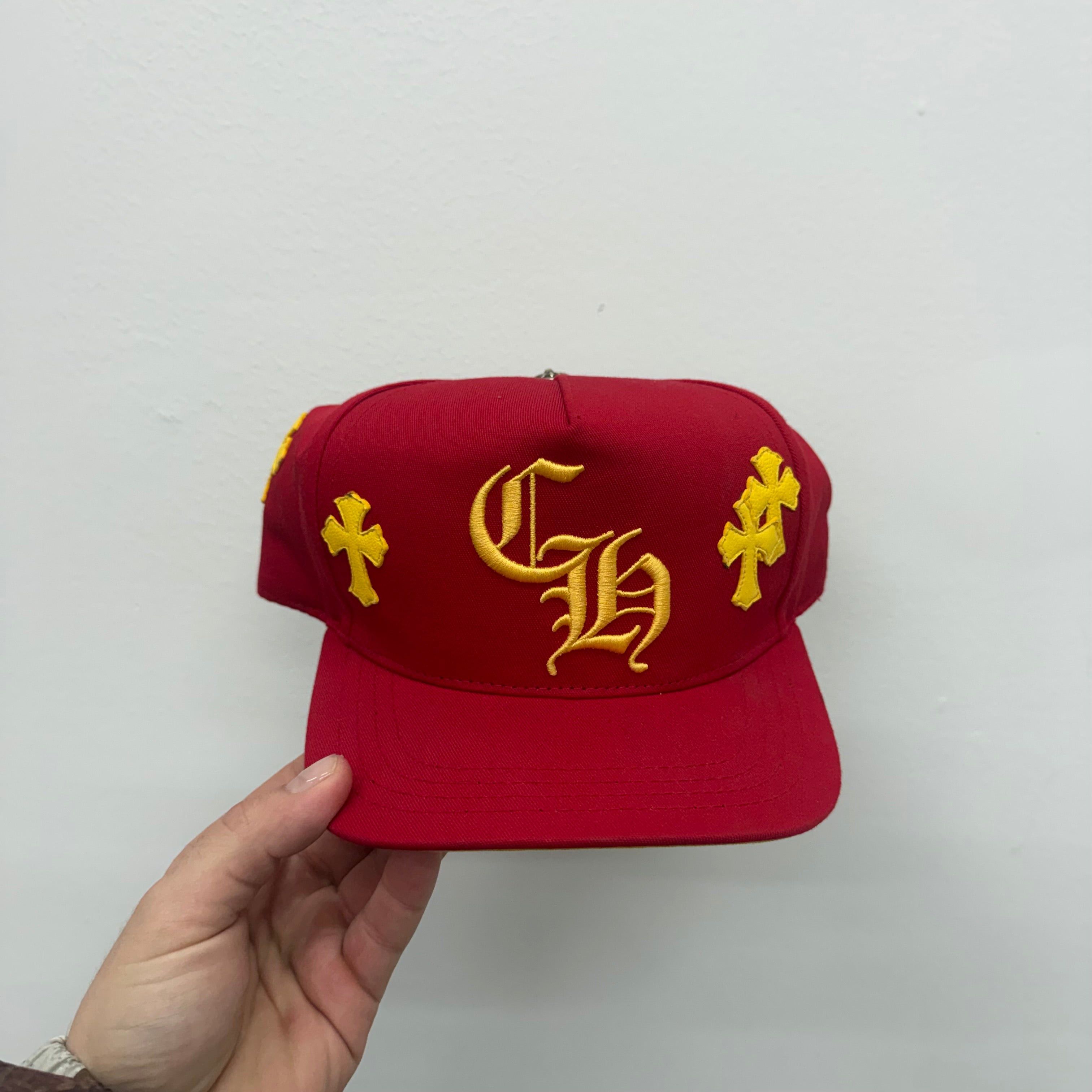 Chrome Hearts Chrome Hearts Red Yellow CH Patch Trucker Hat NEW Size ONE SIZE - 2 Thumbnail