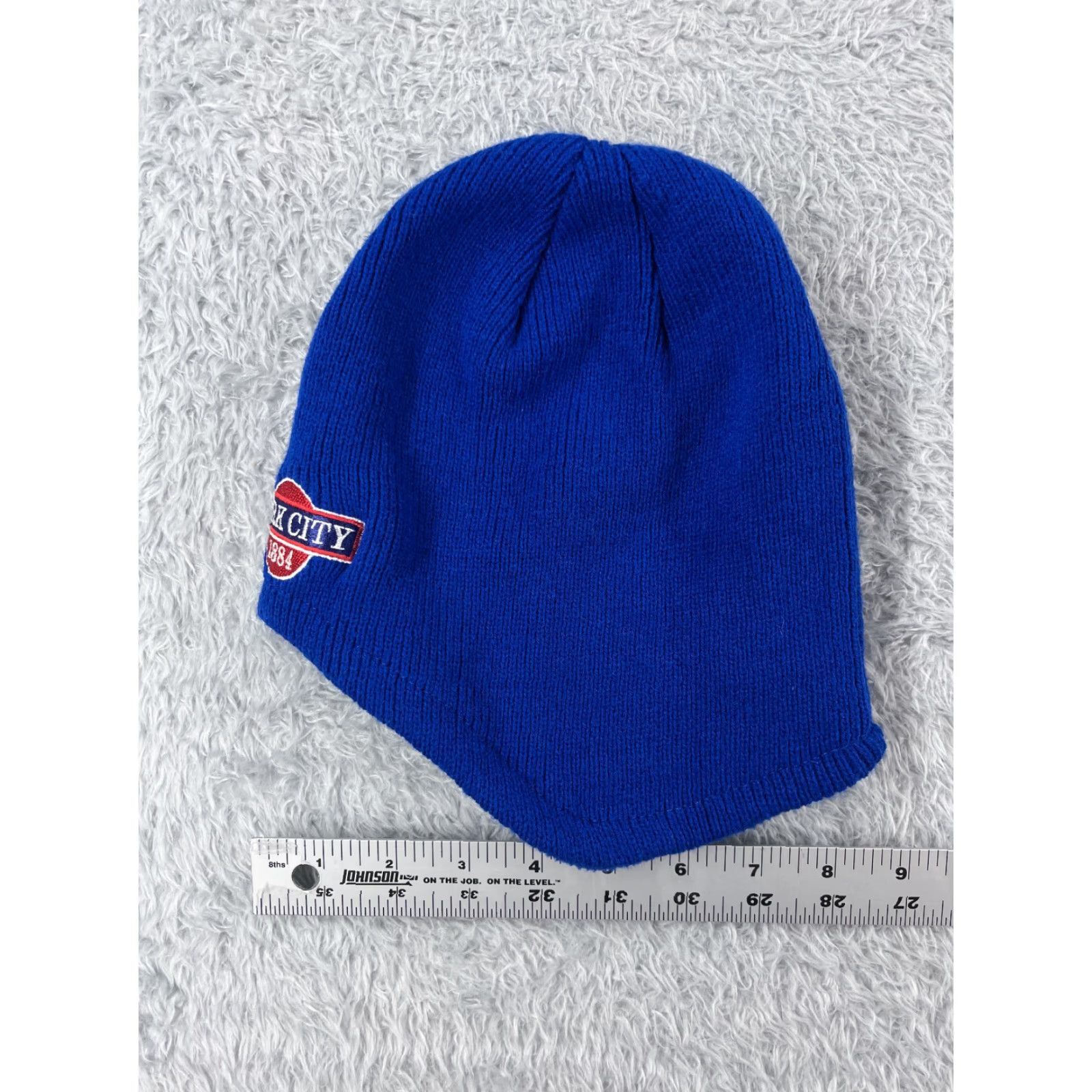 Vintage Park City 1884 Beanie Toque Adult One Size Blue Ear Flaps Knit Acrylic Utah Size US M / EU 48-50 / 2 - 4 Thumbnail