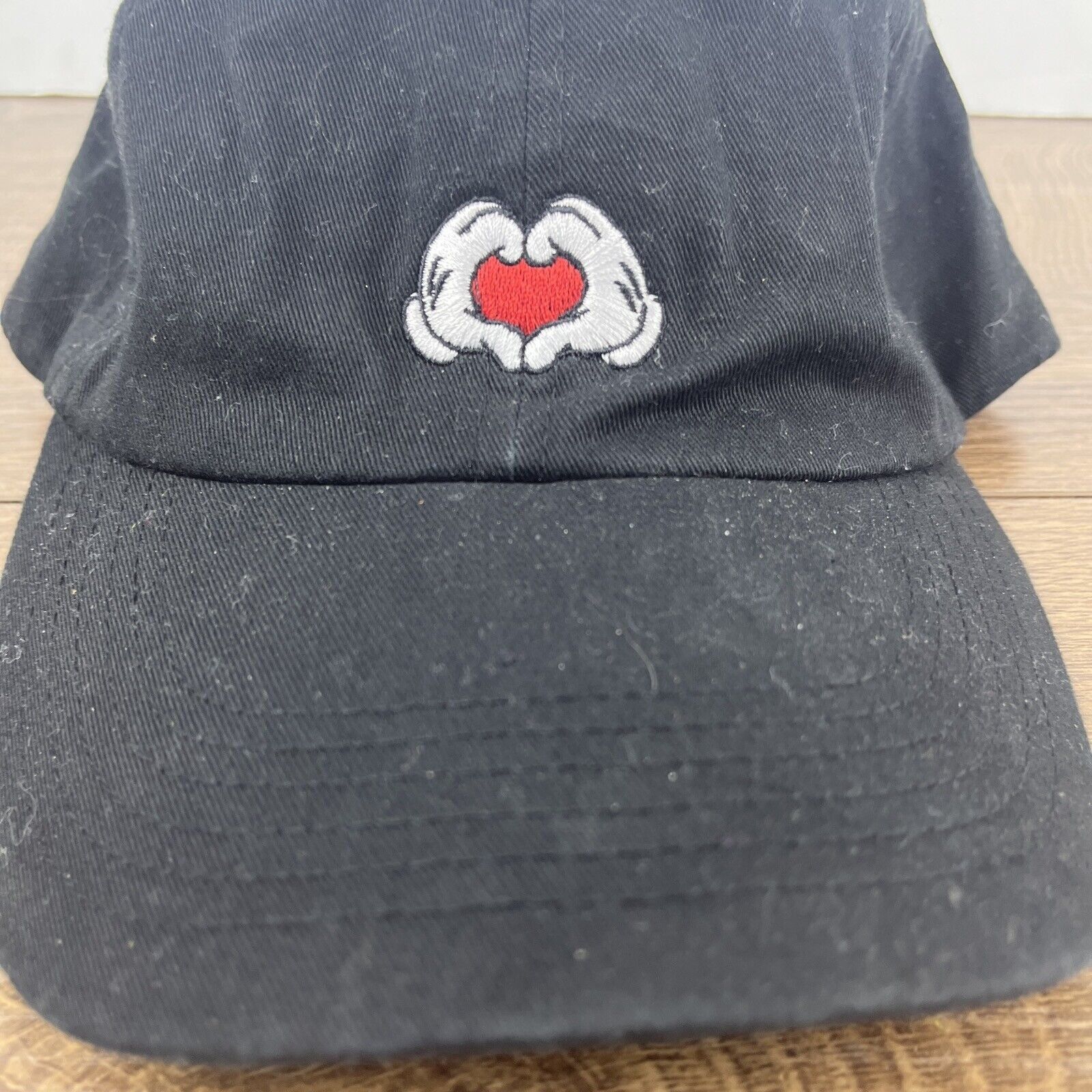 Other Mickey Mouse Hat Heart Love Black Hat Adjustable Adult Size Size ONE SIZE - 6 Thumbnail