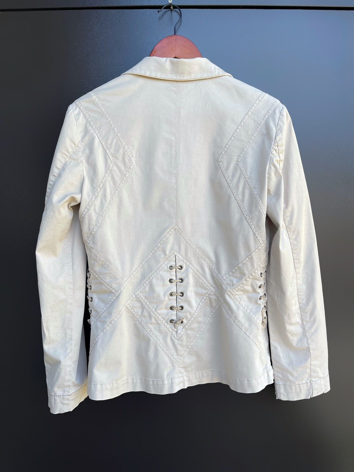 Roberto Cavalli Roberto Just CAVALLI Blazer Beige Cotton 1 Button Jacket Size M / US 6-8 / IT 42-44 - 3 Thumbnail