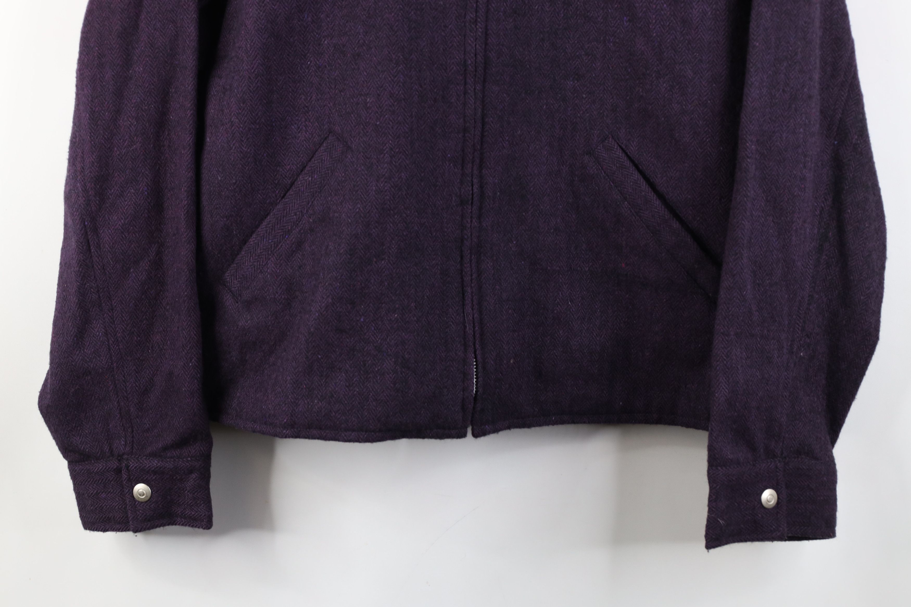 Vintage Vintage 90s Streetwear Buckle Back Bomber Jacket Purple Size XL / US 12-14 / IT 48-50 - 3 Thumbnail