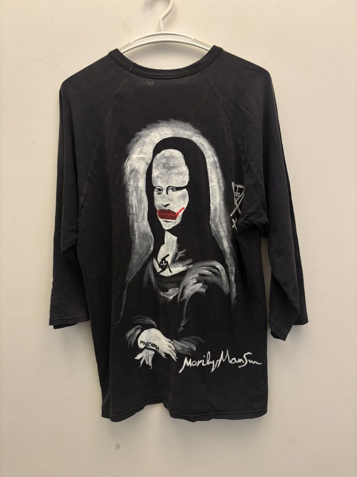 Japanese Brand Marilyn Manson x potrait Monalisa Arts Size US L / EU 52-54 / 3 - 1 Thumbnail