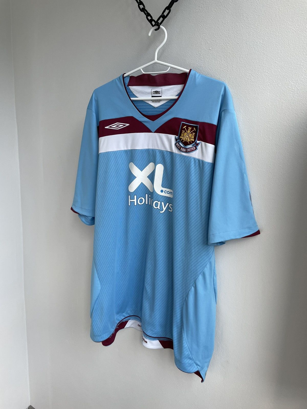 Vintage West Ham United 2008 2009 Away Football Soccer Jersey Shirt Size US XXL / EU 58 / 5 - 2 Thumbnail