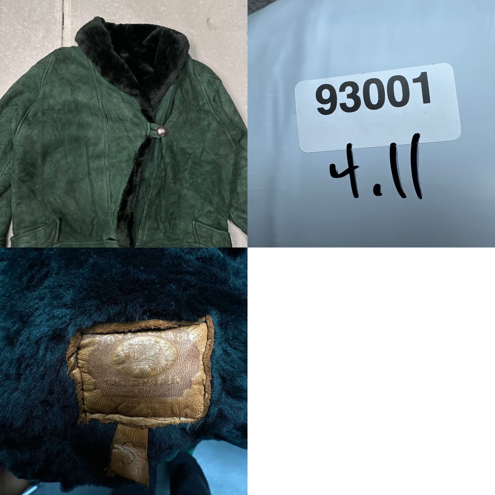 Vintage VINTAGE Overland Sheepskin Leather Long Coat Womens Small Green Lined Pockets Coat Womens S Green Vintage Trench Coat Size S / US 4 / IT 40 - 9 Thumbnail