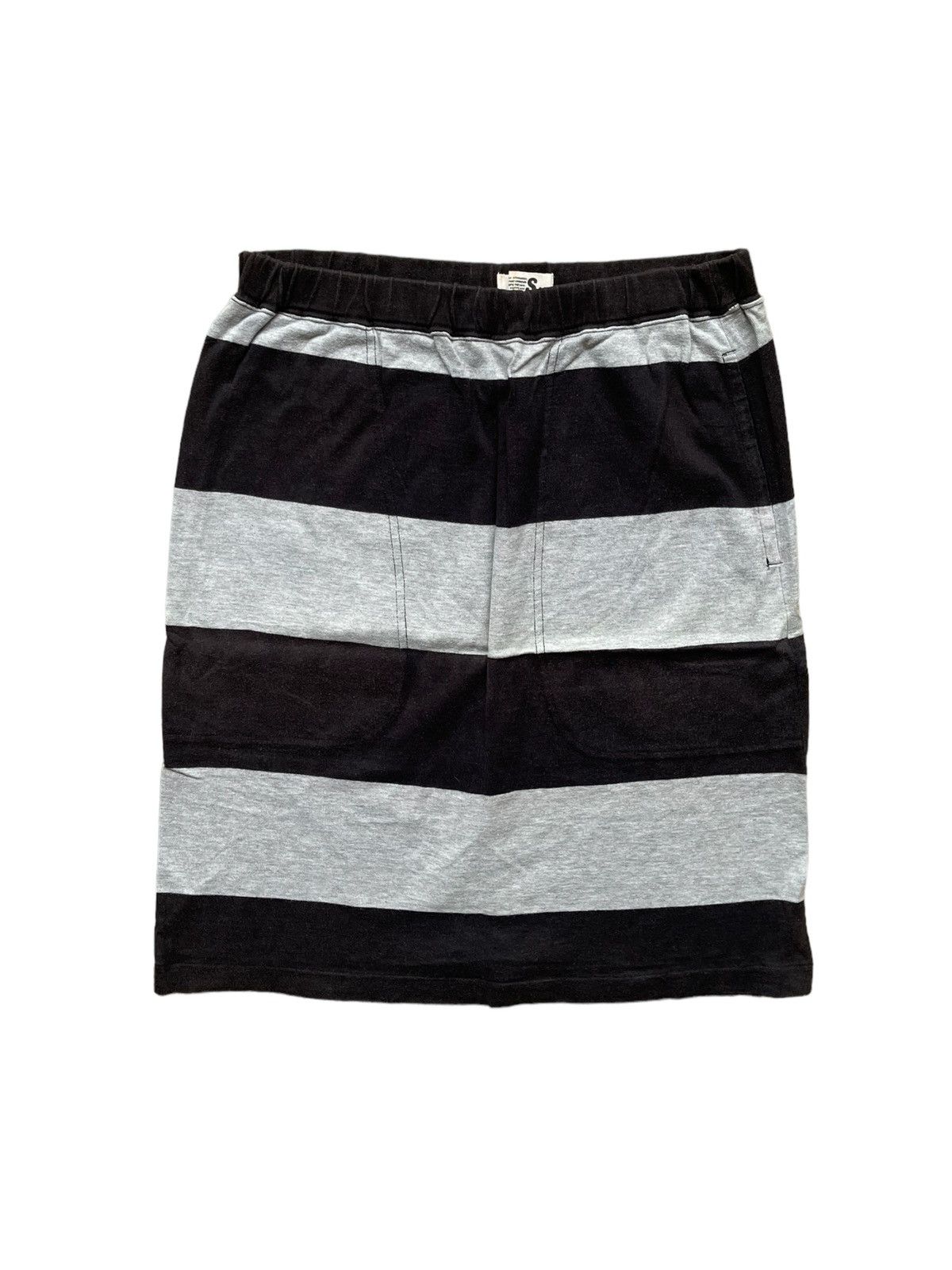 image of NeedgoneIssey Miyake Stripe Mini Skirts in Black, Women's (Size 25)