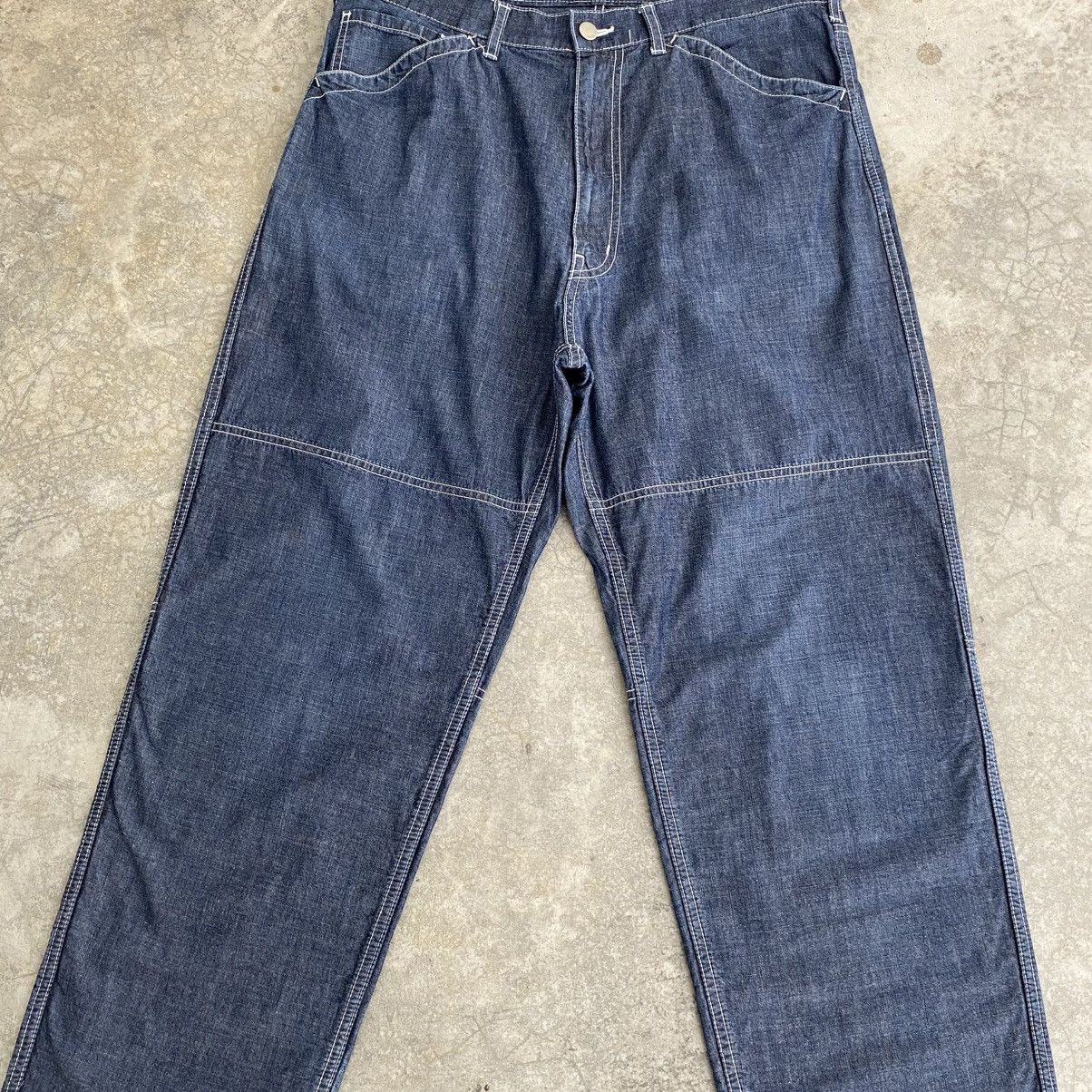 Comme des Garcons Homme SS09 CdGH Lined Panelled Light Weight Wide Denim Jeans Size US 34 / EU 50 - 5 Thumbnail