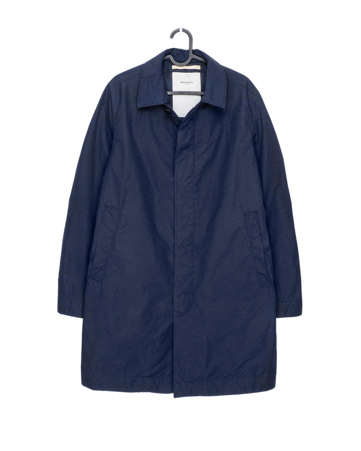 image of Norse Projects Classic Thor Light Winter Rain Coat Jacket in Blue, Men's (Size Small)