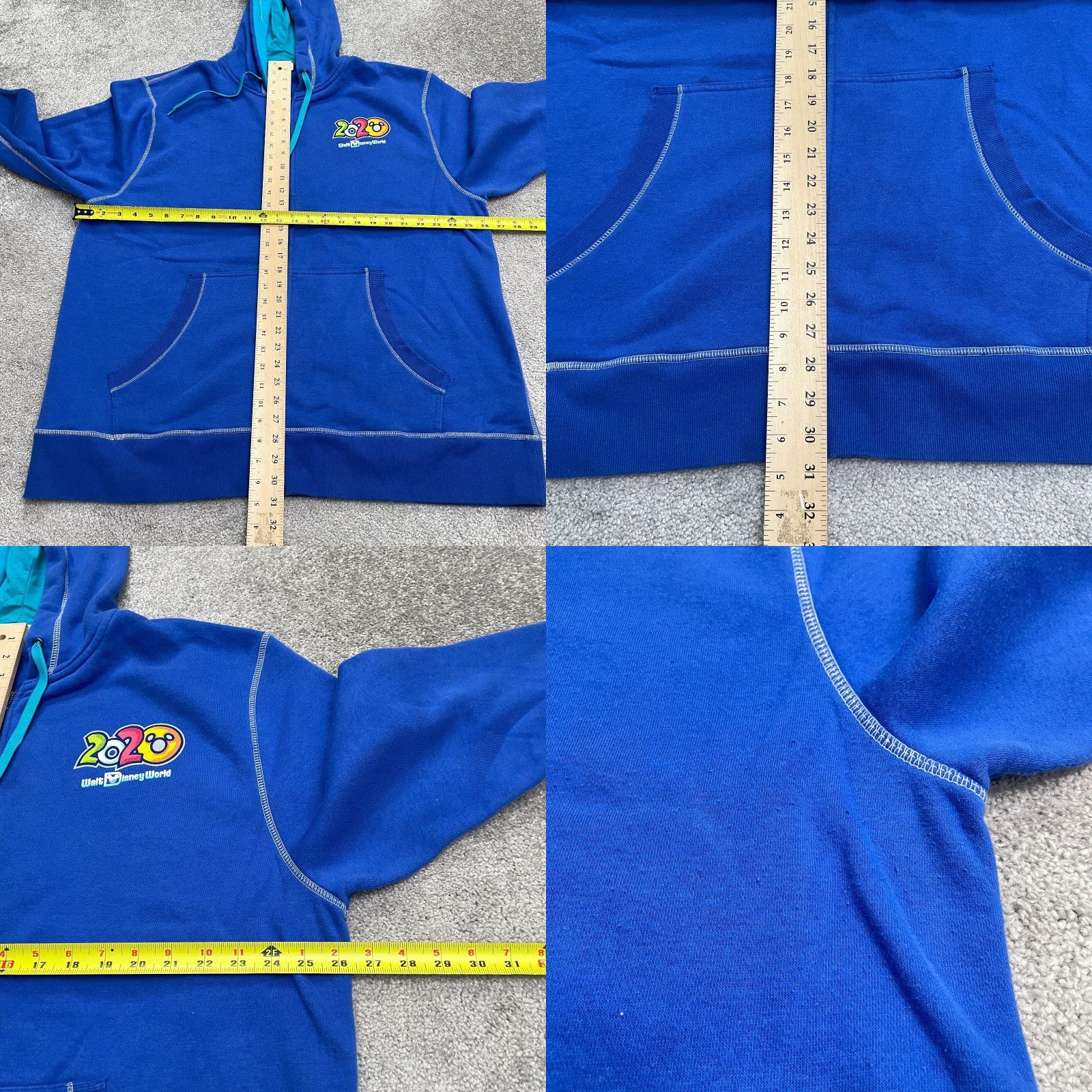 Disney Disney Parks Graphic Hoodie Sweatshirt Mens 2XL Blue Full Zip Cartoon Mickey Mouse Logo Pockets Hooded Casual Size US XXL / EU 58 / 5 - 8 Thumbnail