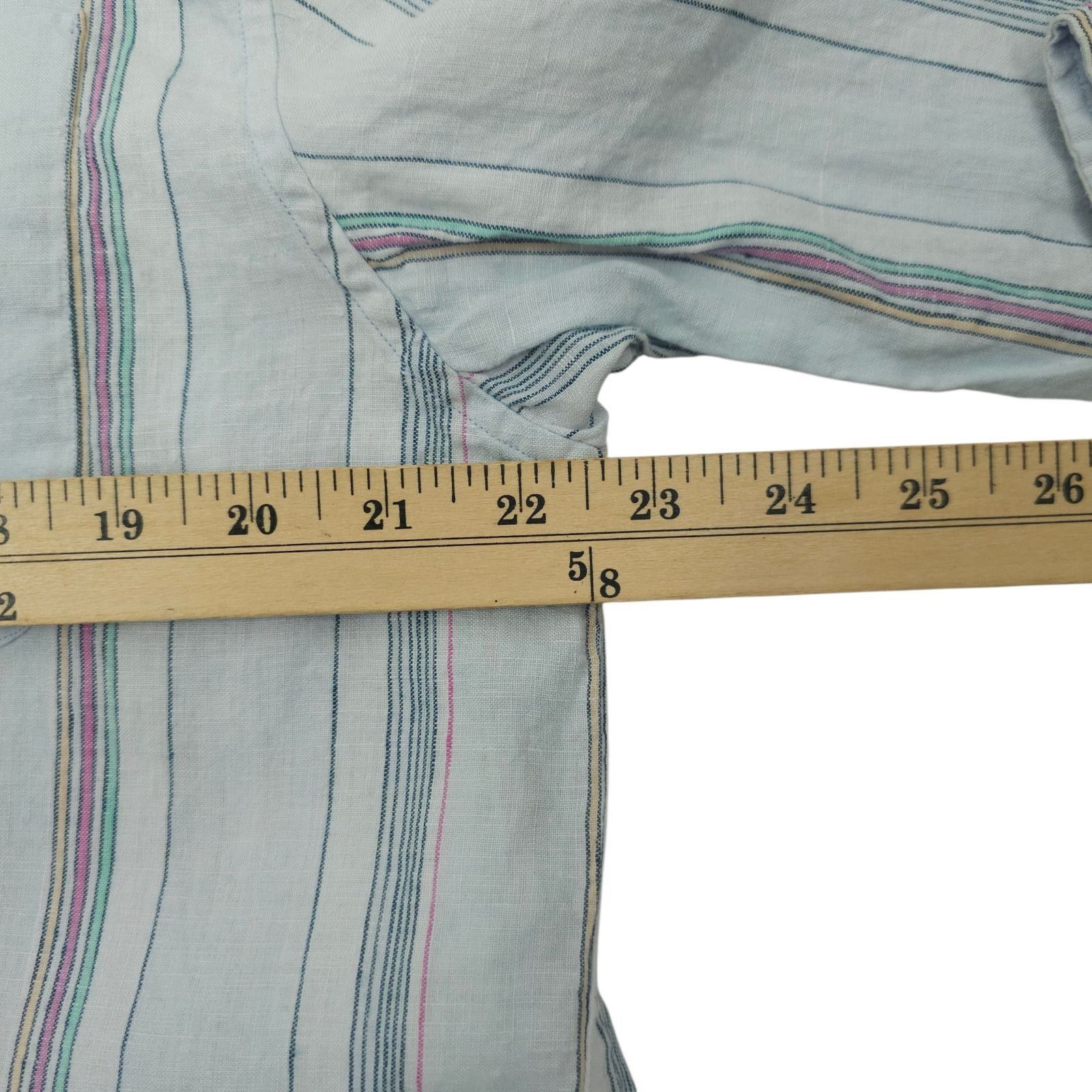 Tommy Bahama Tommy Bahama Shirt Mens L Blue Striped Linen Blend Long Slve Size US L / EU 52-54 / 3 - 15 Thumbnail
