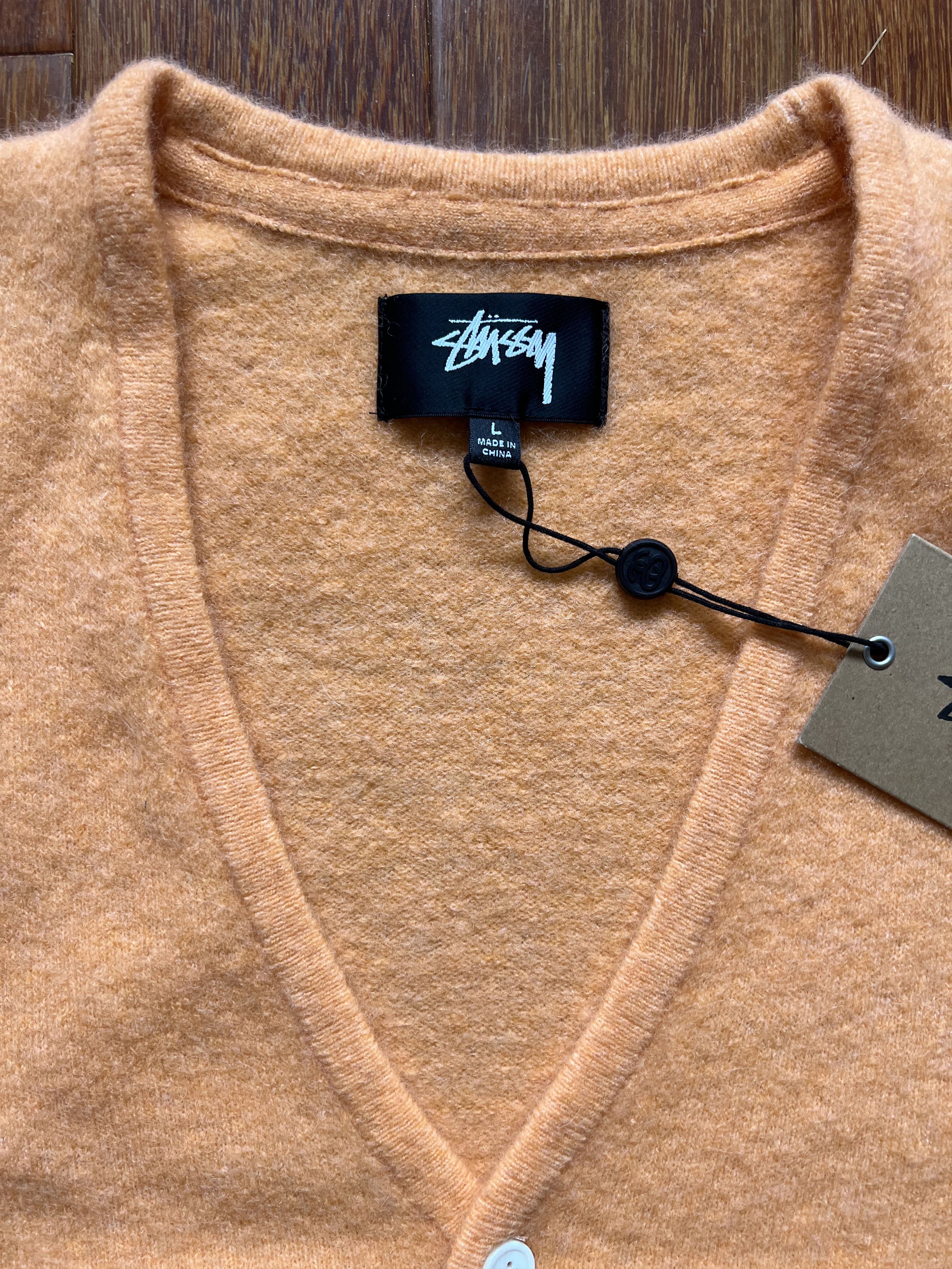 Stussy 💚 Stussy Brushed Cardigan Peach Large NEW Size US L / EU 52-54 / 3 - 5 Thumbnail