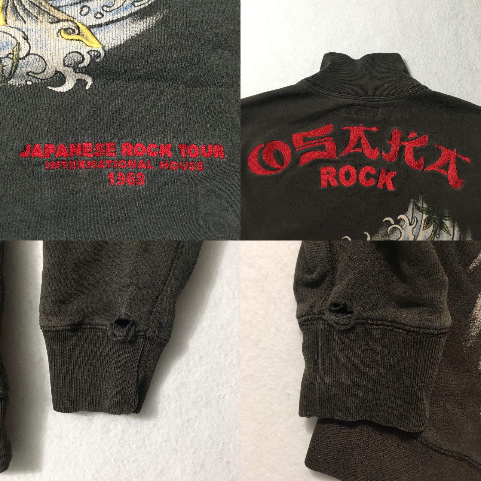 Lucky Brand Vintage Lucky Brand Koi Fish Tattoo Osaka Japan Rock Small Pullover Shirt Size US S / EU 44-46 / 1 - 9 Thumbnail