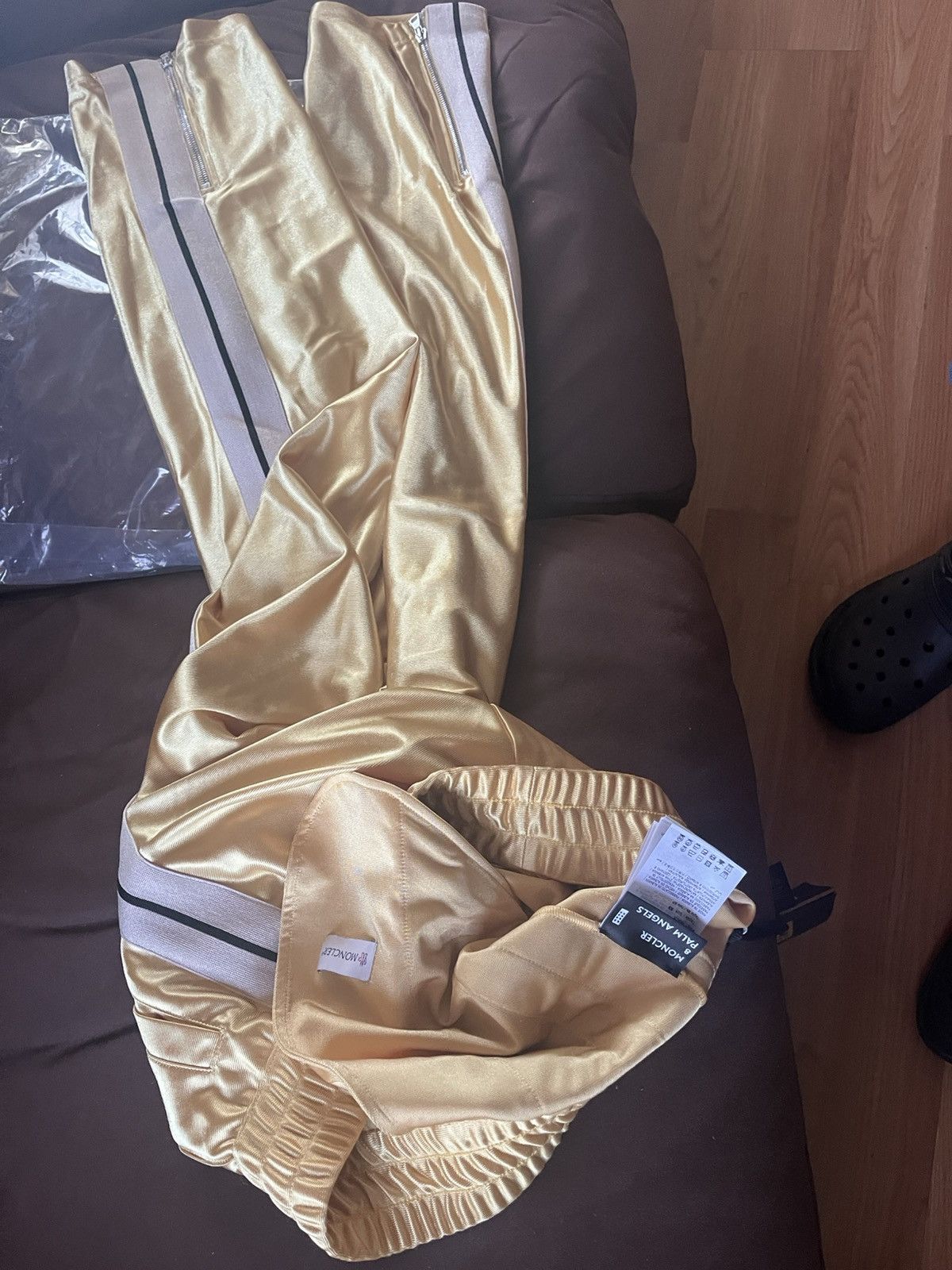 Moncler × Palm Angels Moncler x Palm Angels | Women | Track Pants | Gold - Gold / Size 26" / US 2 / IT 38 - 15 Thumbnail