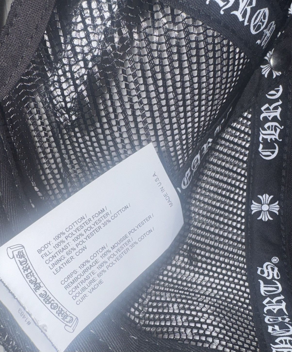Chrome Hearts Chrome heart leather cross hat camo Size ONE SIZE - 2 Thumbnail