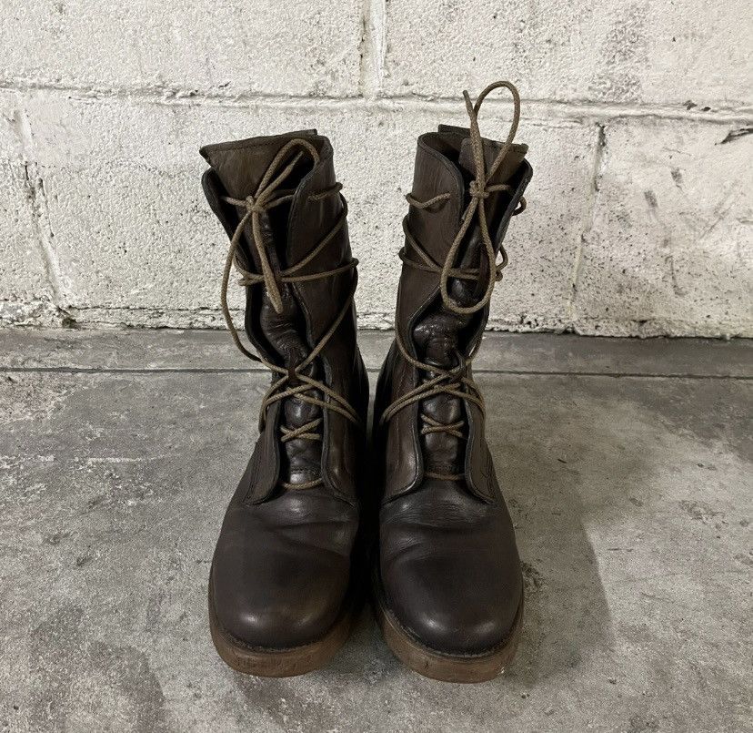 Dirk Bikkembergs Dirk Bikkimbergs B-laced Brown leather combat boots Size US 6 / EU 39 - 5 Thumbnail