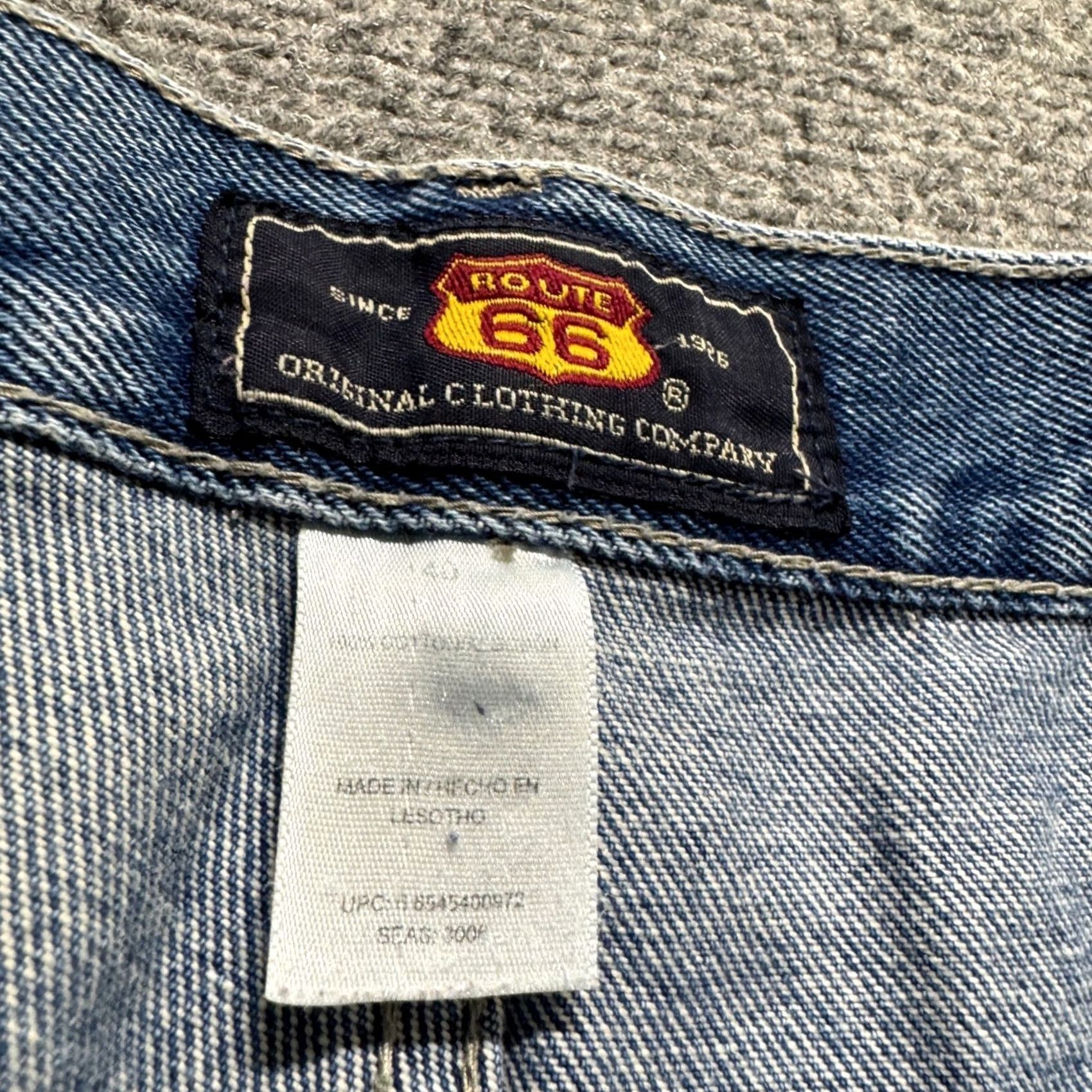 Denime VINTAGE Route 66 Jean Shorts Men 40 Denim Blue Wide Leg Carpenter 90s Y2K Mens Size US 40 / EU 56 - 7 Thumbnail