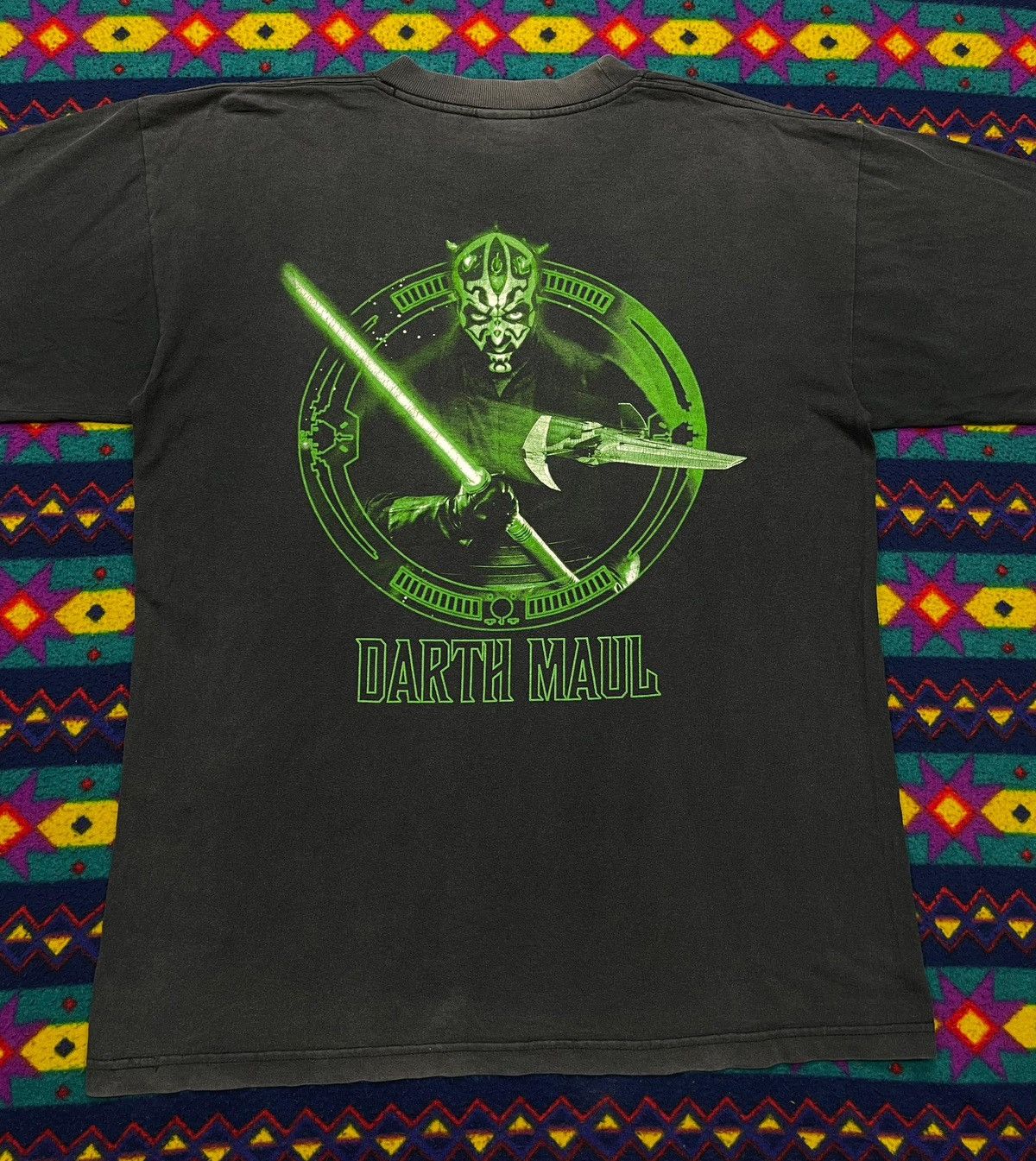 Star Wars × Vintage Vintage 90s Sunfaded Darth Maul Star Wars Short Sleeve Tee Size US L / EU 52-54 / 3 - 11 Thumbnail