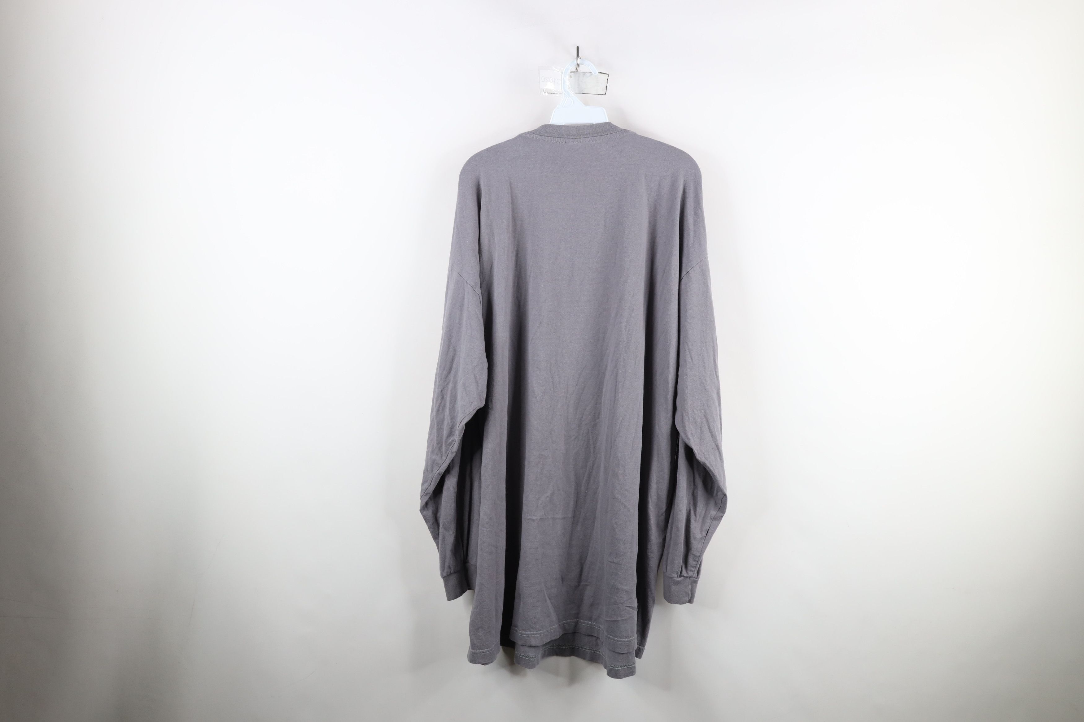 Vintage Vintage 90s Y2K Streetwear Long Sleeve T-Shirt Gray Cotton Size US XXL / EU 58 / 5 - 10 Thumbnail