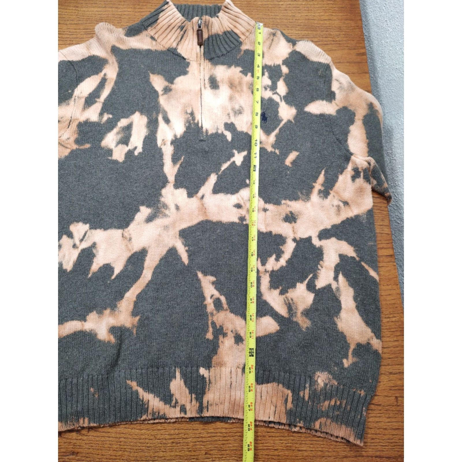 Polo Ralph Lauren Polo Ralph Lauren Pullover 1/4 Zip Tie Dye Brown Mens Large Tag Knit Sweater Size US L / EU 52-54 / 3 - 4 Thumbnail