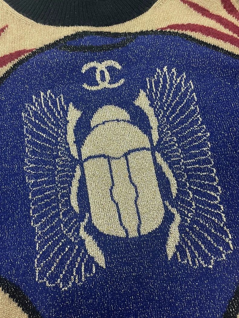 Chanel Chanel Egyptian series Beetle color block cashmere sweater Size XS / US 0-2 / IT 36-38 - 2 Thumbnail
