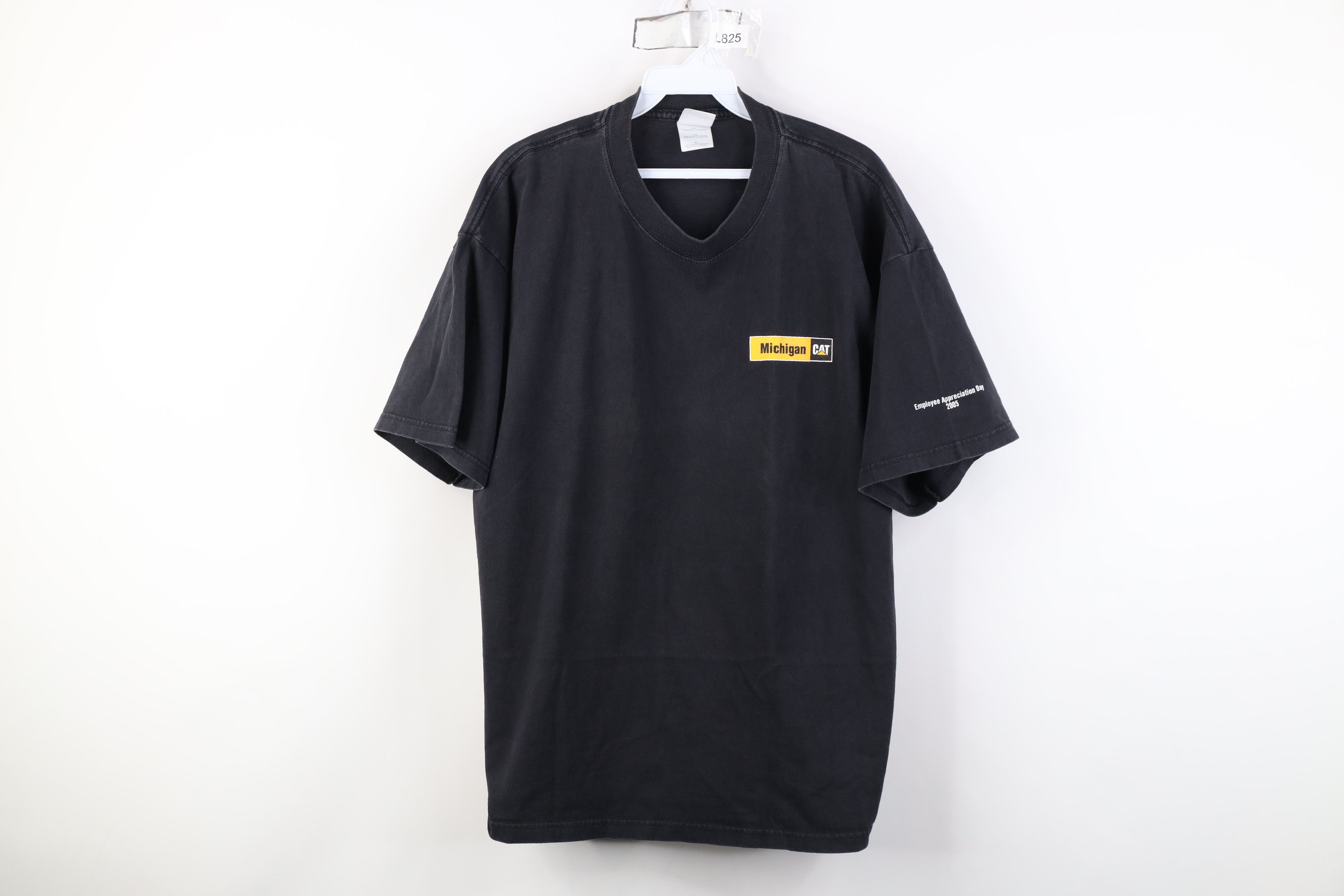 Gildan Vintage Y2K Caterpillar Cat Michigan Spell Out T-Shirt Black Size US XL / EU 56 / 4 - 1 Thumbnail