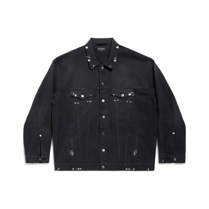 Balenciaga Balenciaga Black Oversized Button-Up Jacket 0079 Size US M / EU 48-50 / 2 - 1 Thumbnail