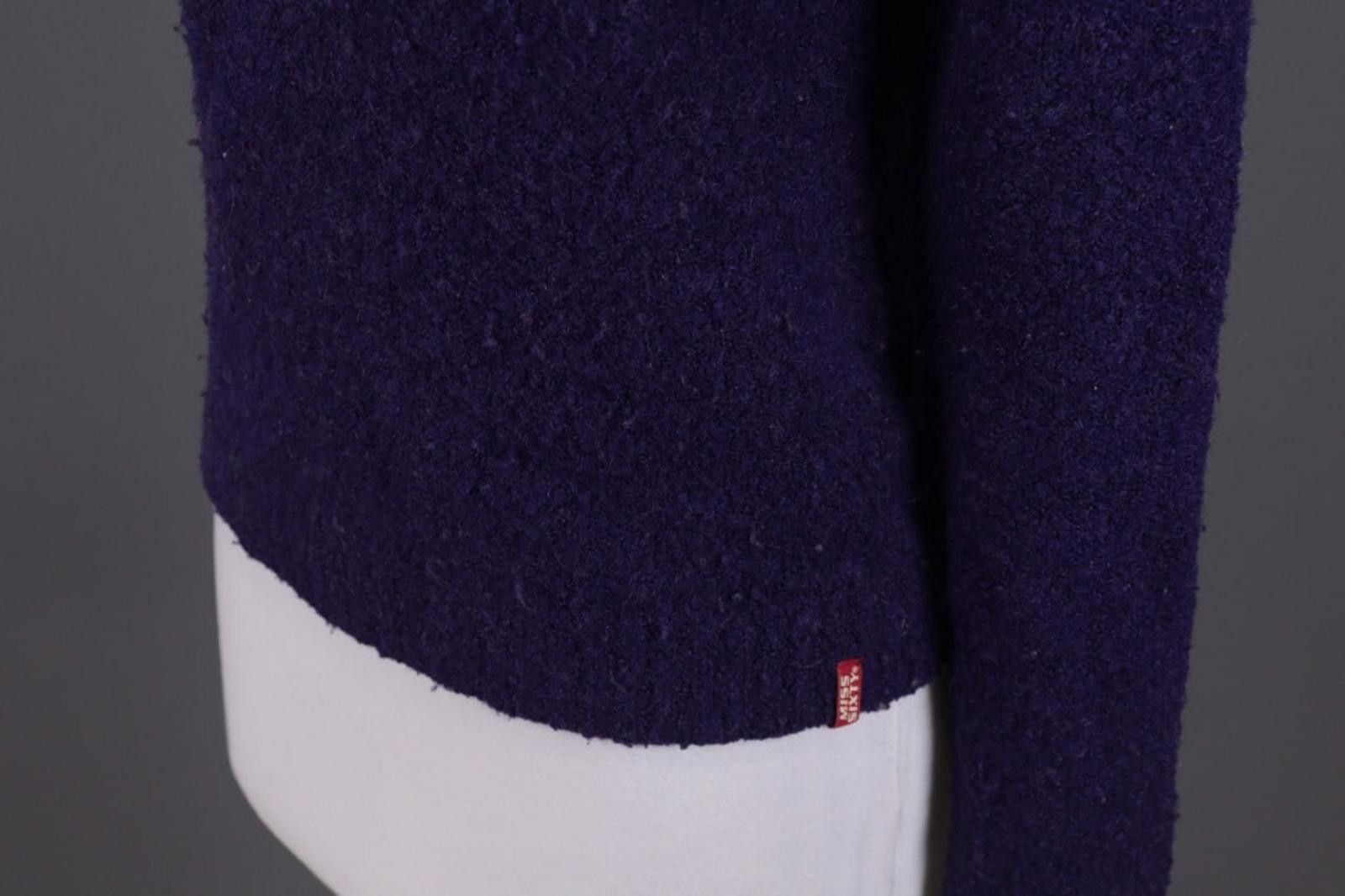 Designer Miss Sixty Purple Knit Cropped Sweater Size S Size S / US 4 / IT 40 - 8 Thumbnail
