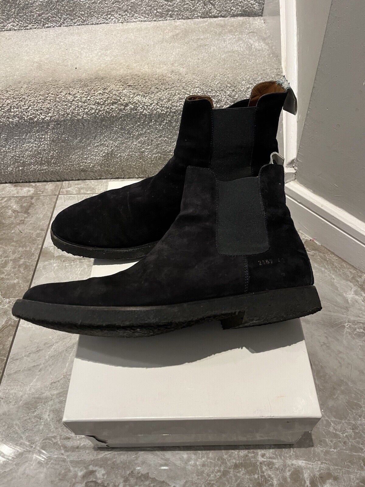 Common Projects Common Projects Black Suede Chelsea Boots Size US 9 / EU 42 - 2 Thumbnail